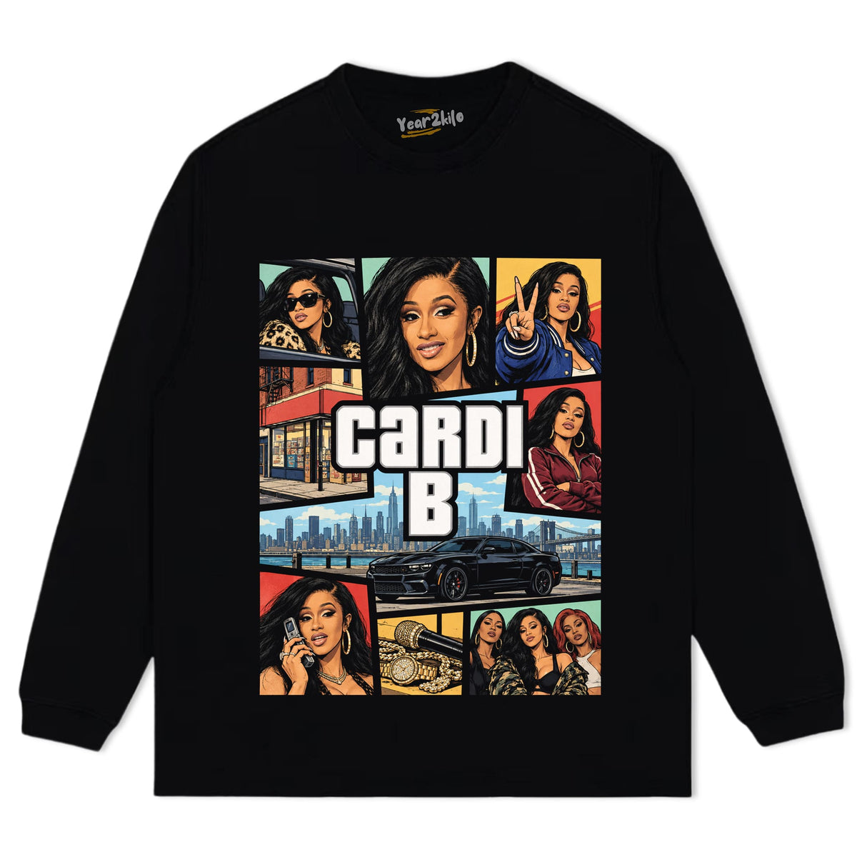 CARDI B - GTA V3 TANK TOP & TEE & LONG SLEEVE & LAYERED LS & HOODIE
