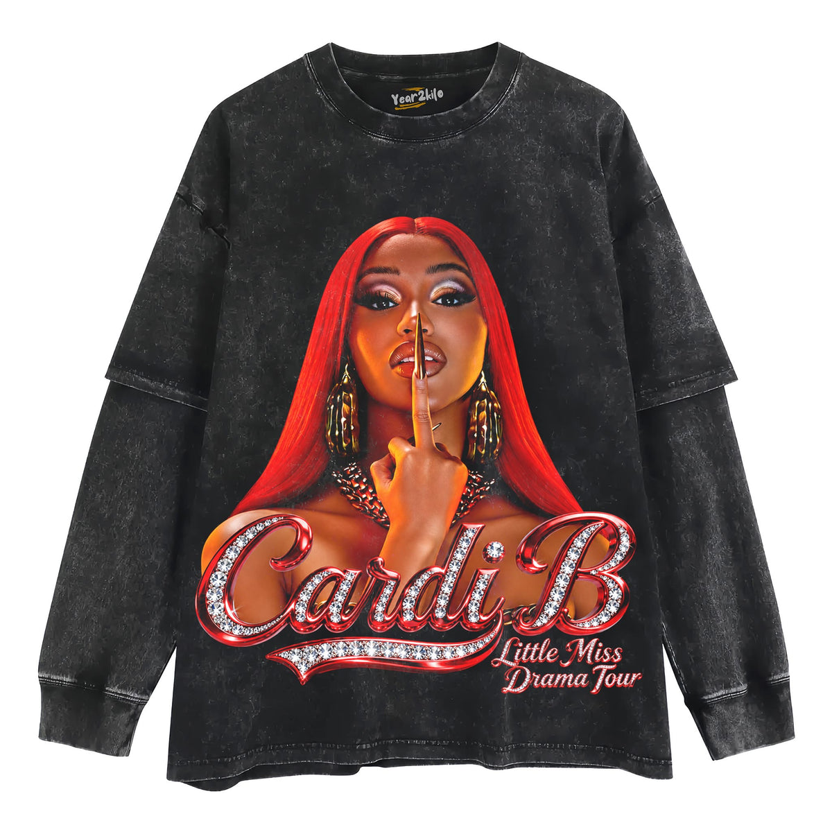 CARDI B - LITTLE MISS DRAMA TOUR TANK TOP & TEE & LONG SLEEVE & LAYERED LS & HOODIE