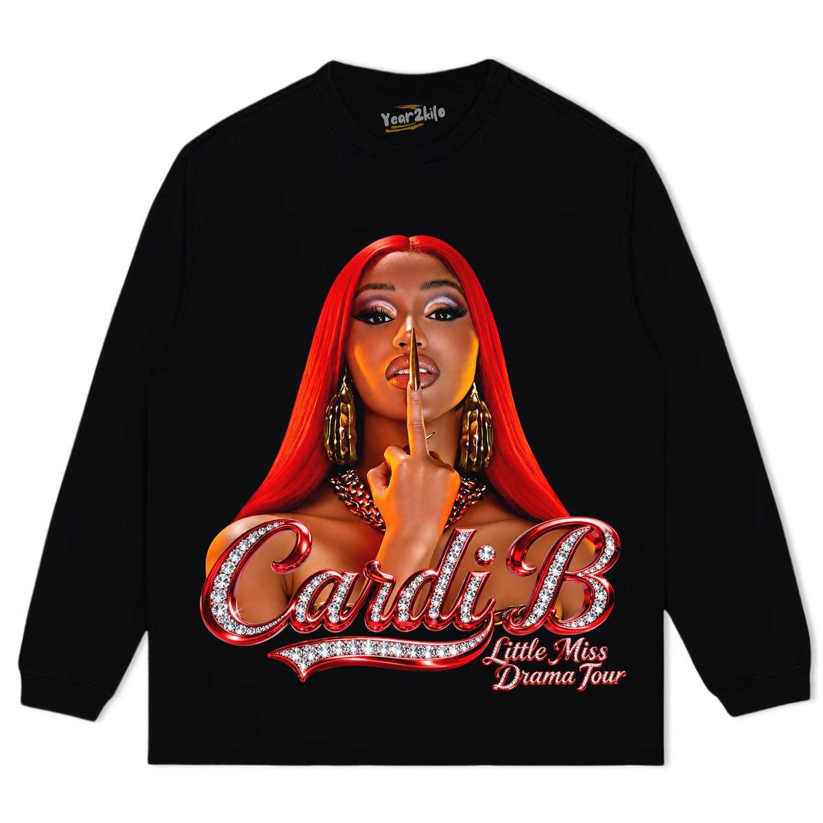 CARDI B - LITTLE MISS DRAMA TOUR TANK TOP & TEE & LONG SLEEVE & LAYERED LS & HOODIE