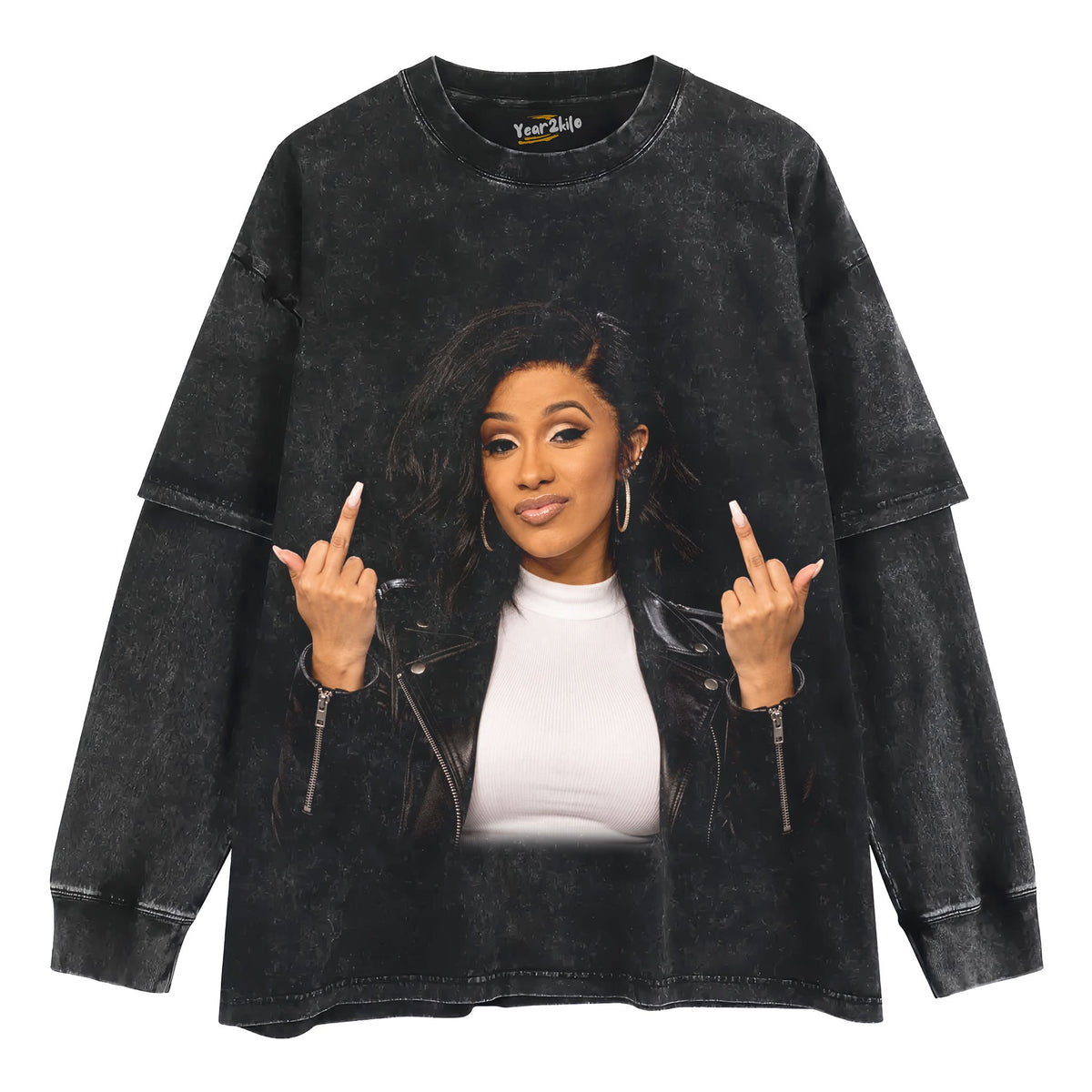 CARDI B - MIDDLE FINGBER TANK TOP & TEE & LONG SLEEVE & LAYERED LS & HOODIE