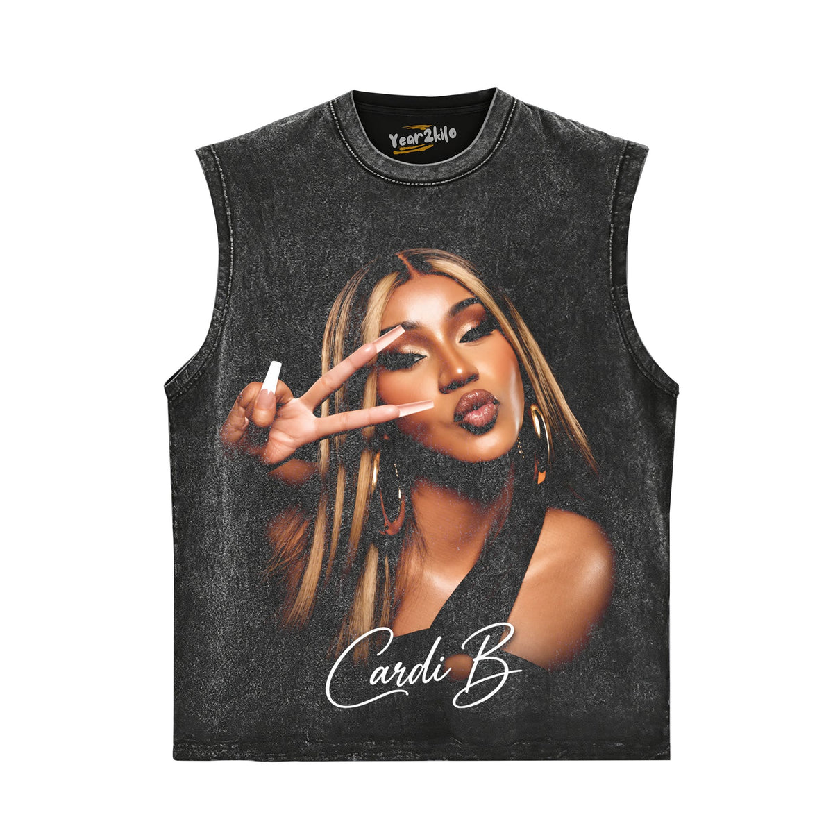CARDI B PEACE SIGN TANK TOP & TEE & LONG SLEEVE & LAYERED LS & HOODIE