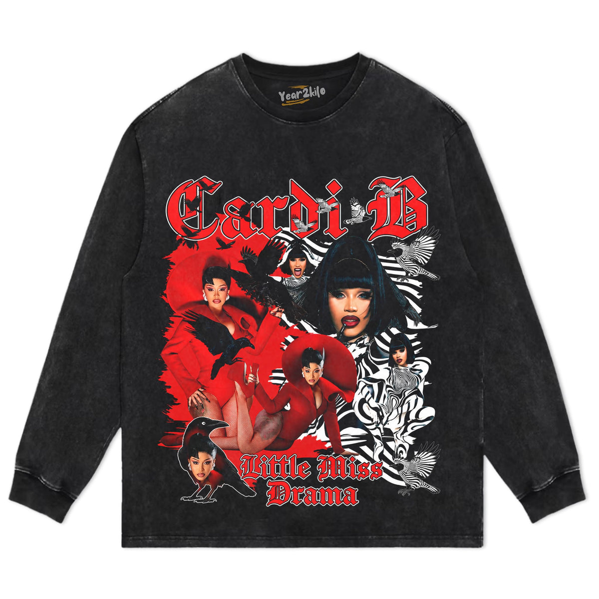 CARDI B VINTAGE V4 TANK TOP & TEE & LONG SLEEVE & LAYERED LS & HOODIE