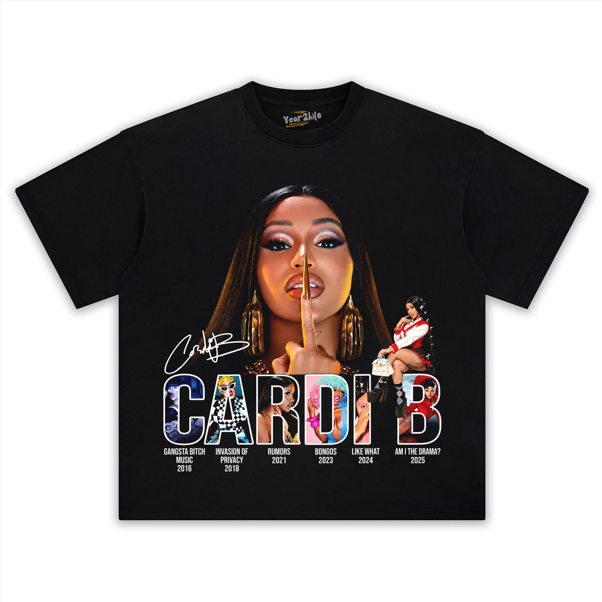 CARDI B VINTAGE V5 TANK TOP & TEE & LONG SLEEVE & LAYERED LS & HOODIE