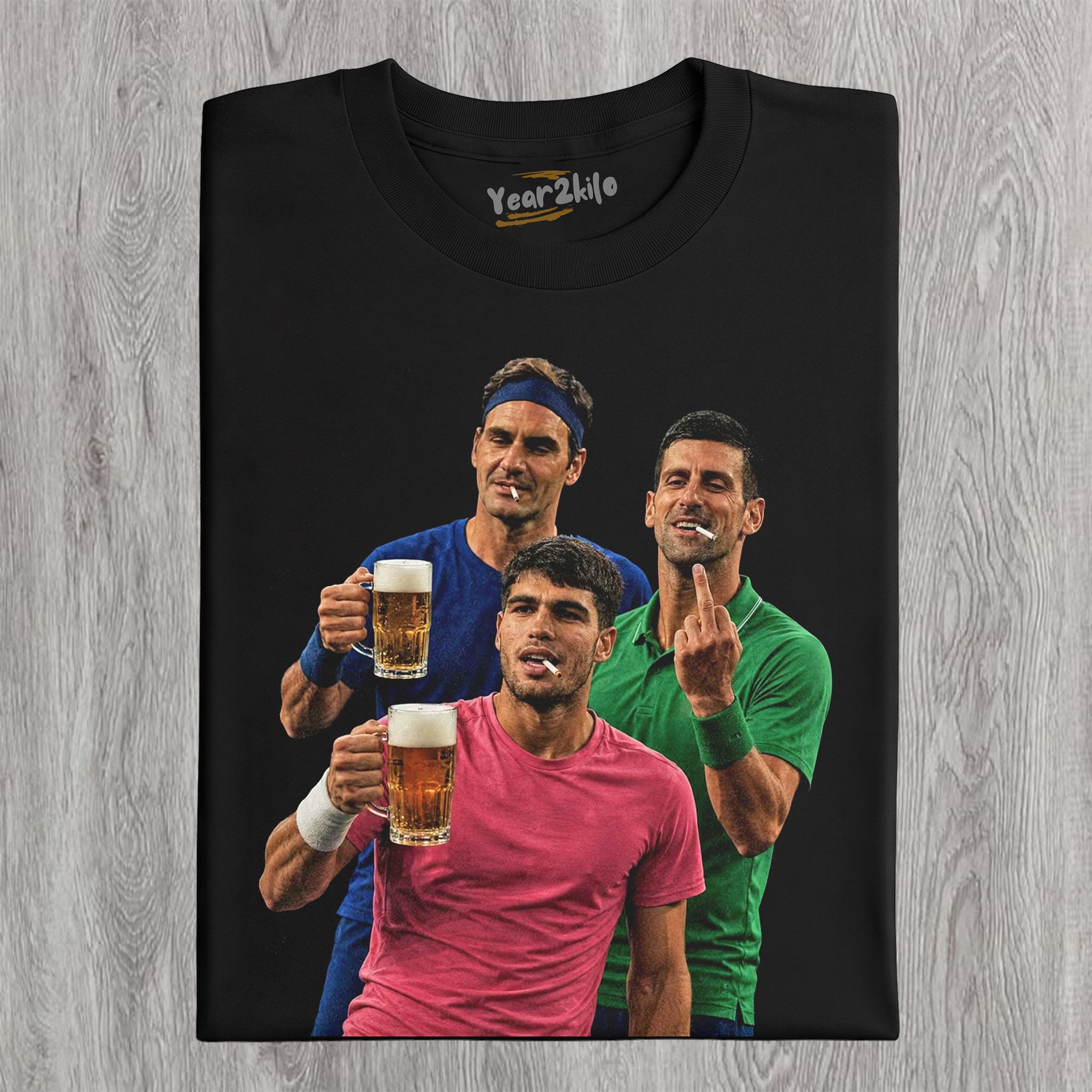 CARLOS ALCARAZ & ROGER FEDERER & NOVAK DJOKOVIC 2026 VINTAGE TANK TOP & TEE & LONG SLEEVE & LAYERED LS & HOODIE