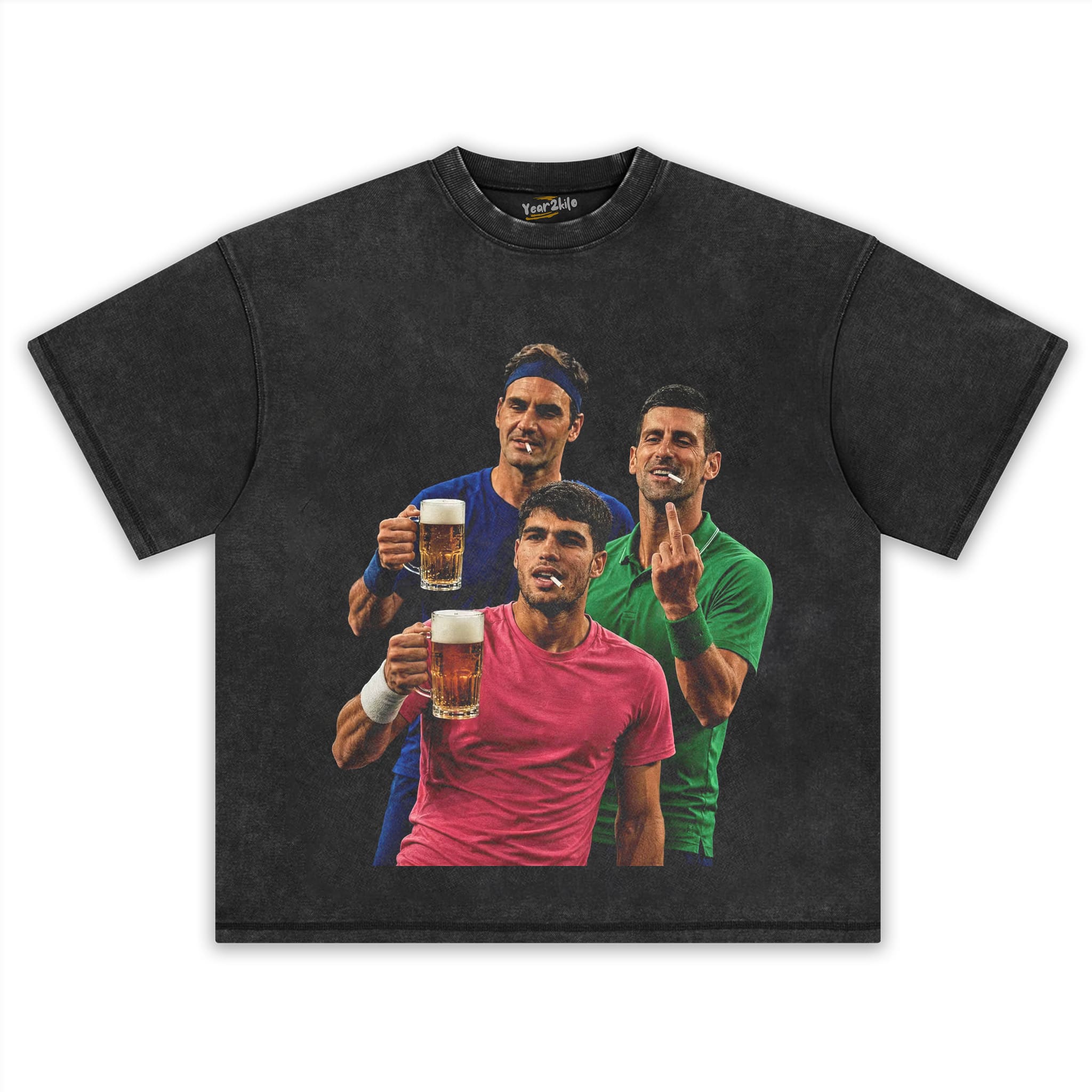 CARLOS ALCARAZ & ROGER FEDERER & NOVAK DJOKOVIC 2026 VINTAGE TANK TOP & TEE & LONG SLEEVE & LAYERED LS & HOODIE