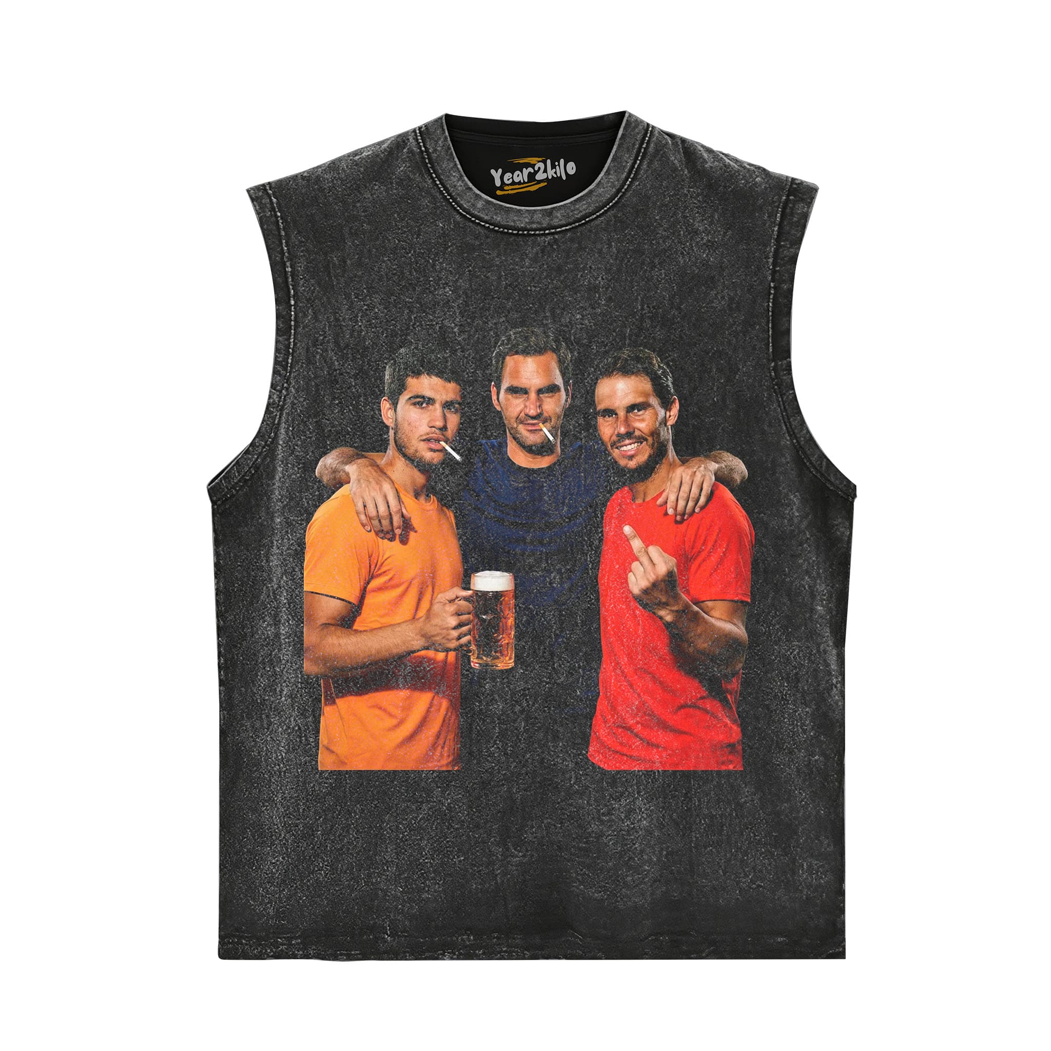 CARLOS ALCARAZ & ROGER FEDERER & RAFAEL NADAL 2026 VINTAGE TANK TOP & TEE & LONG SLEEVE & LAYERED LS & HOODIE