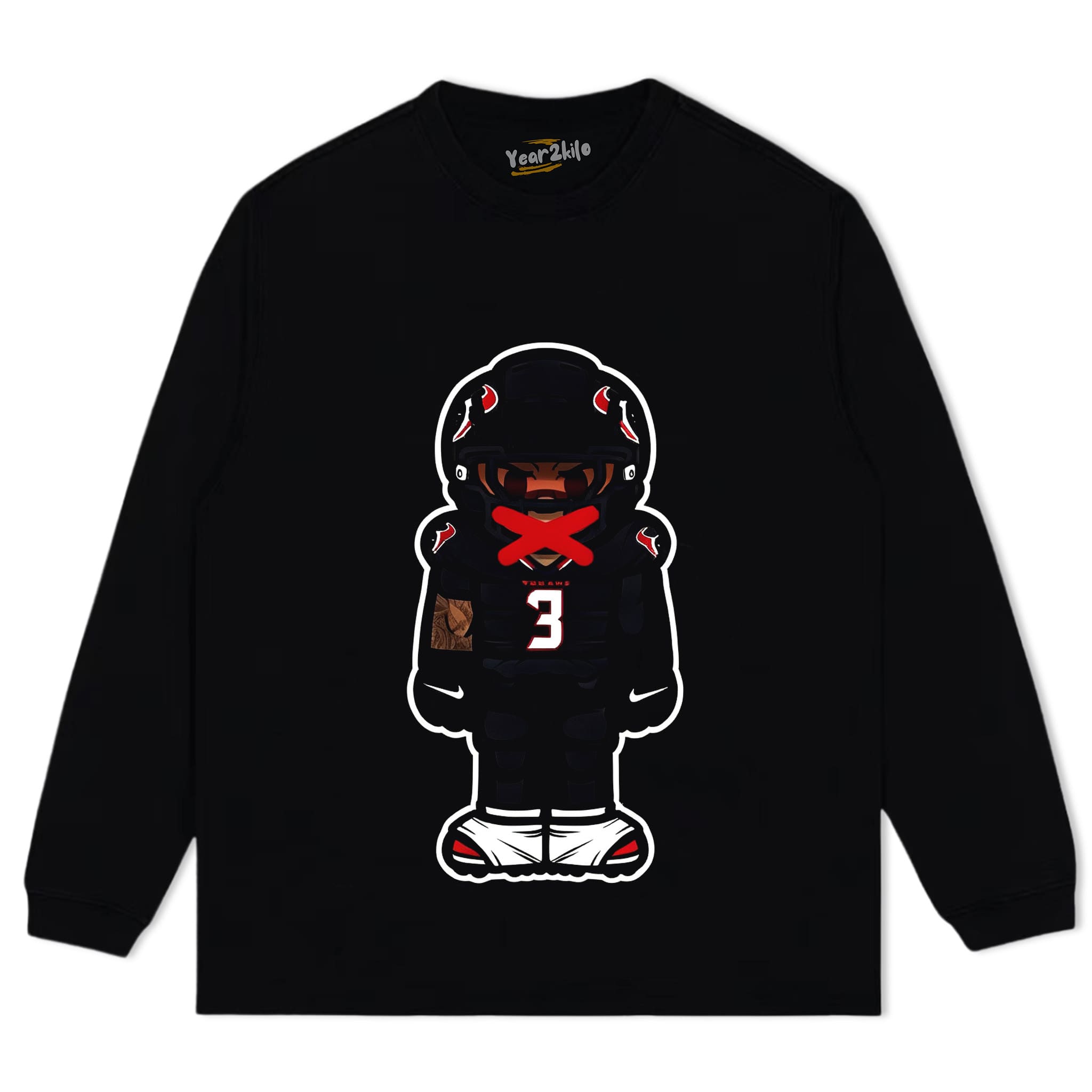 CARTOON FOOTBALL V6 TANK TOP & TEE & LONG SLEEVE & LAYERED LS & HOODIE