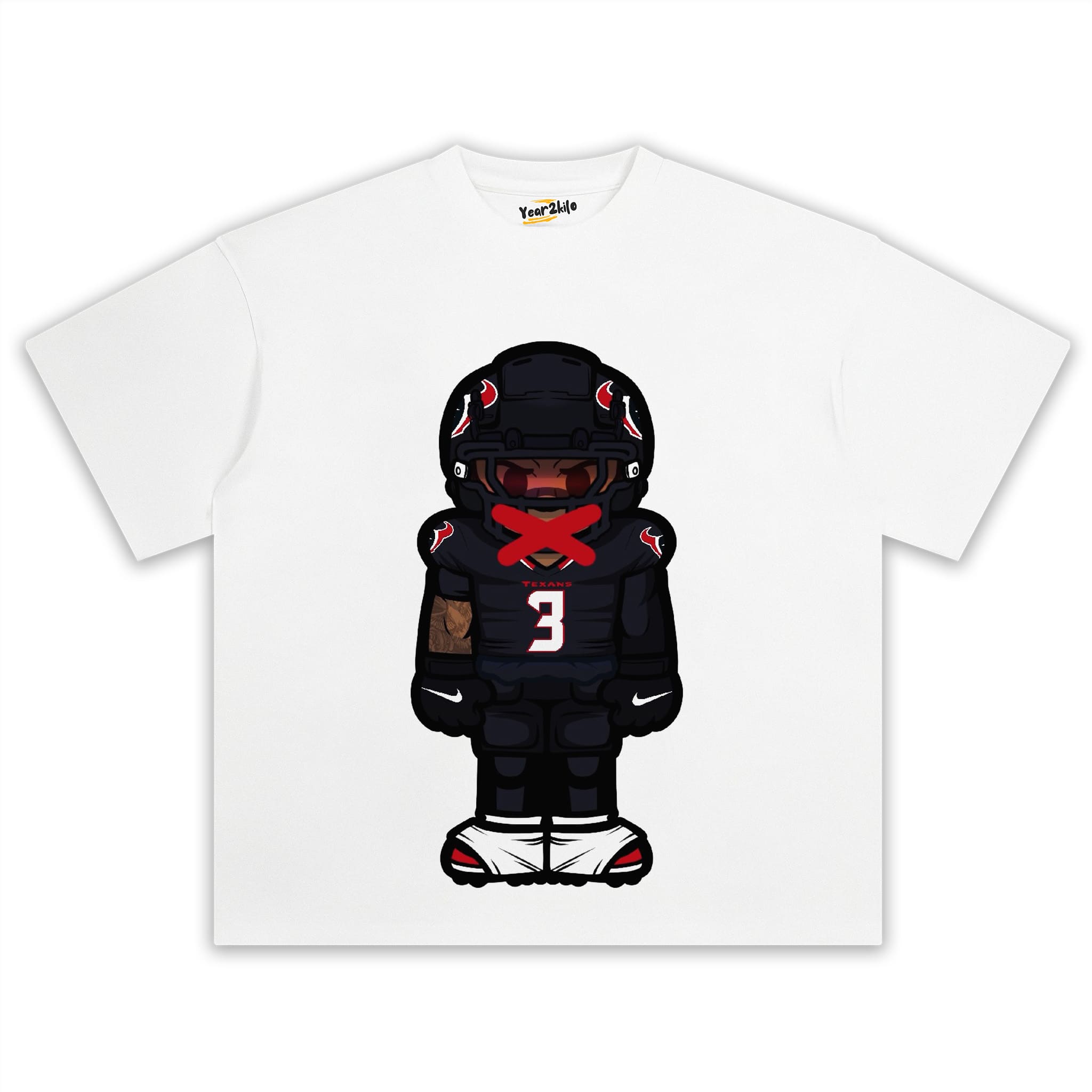 CARTOON FOOTBALL V6 TANK TOP & TEE & LONG SLEEVE & LAYERED LS & HOODIE