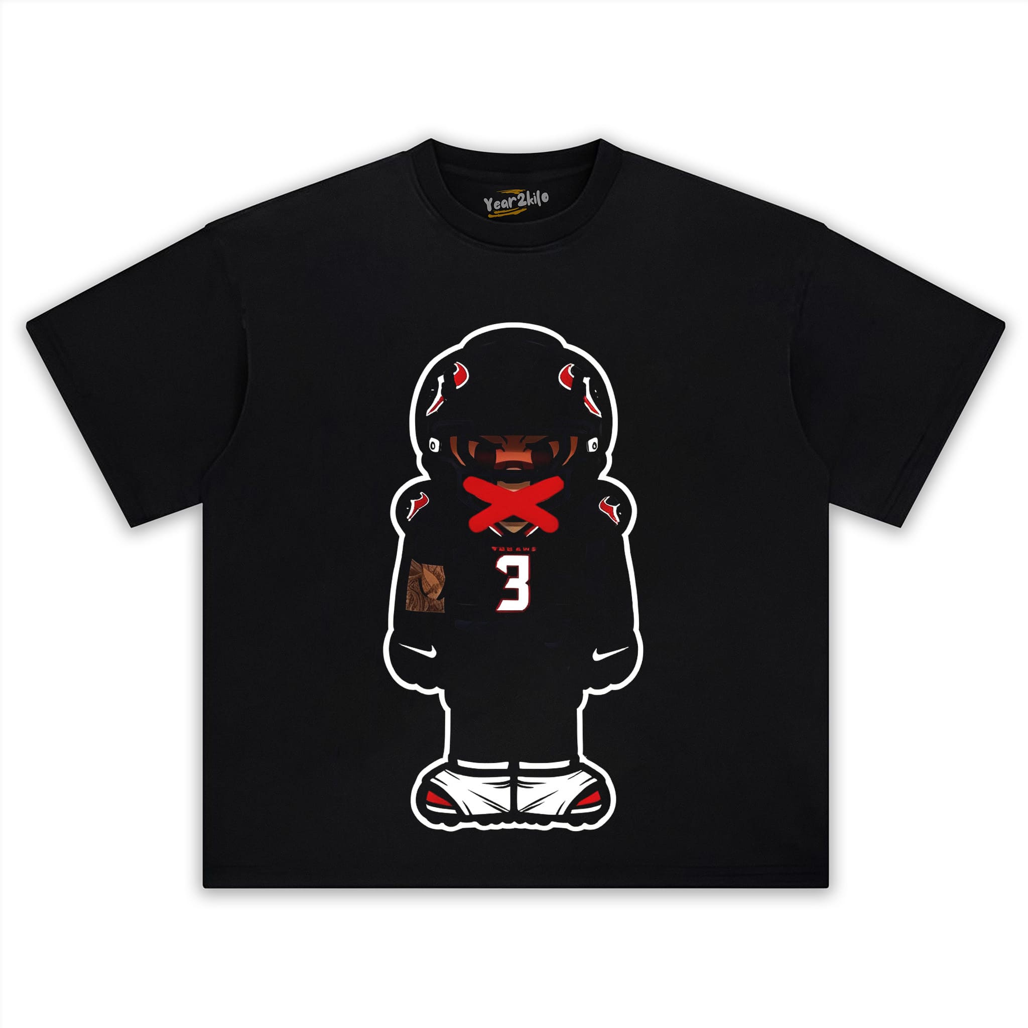 CARTOON FOOTBALL V6 TANK TOP & TEE & LONG SLEEVE & LAYERED LS & HOODIE