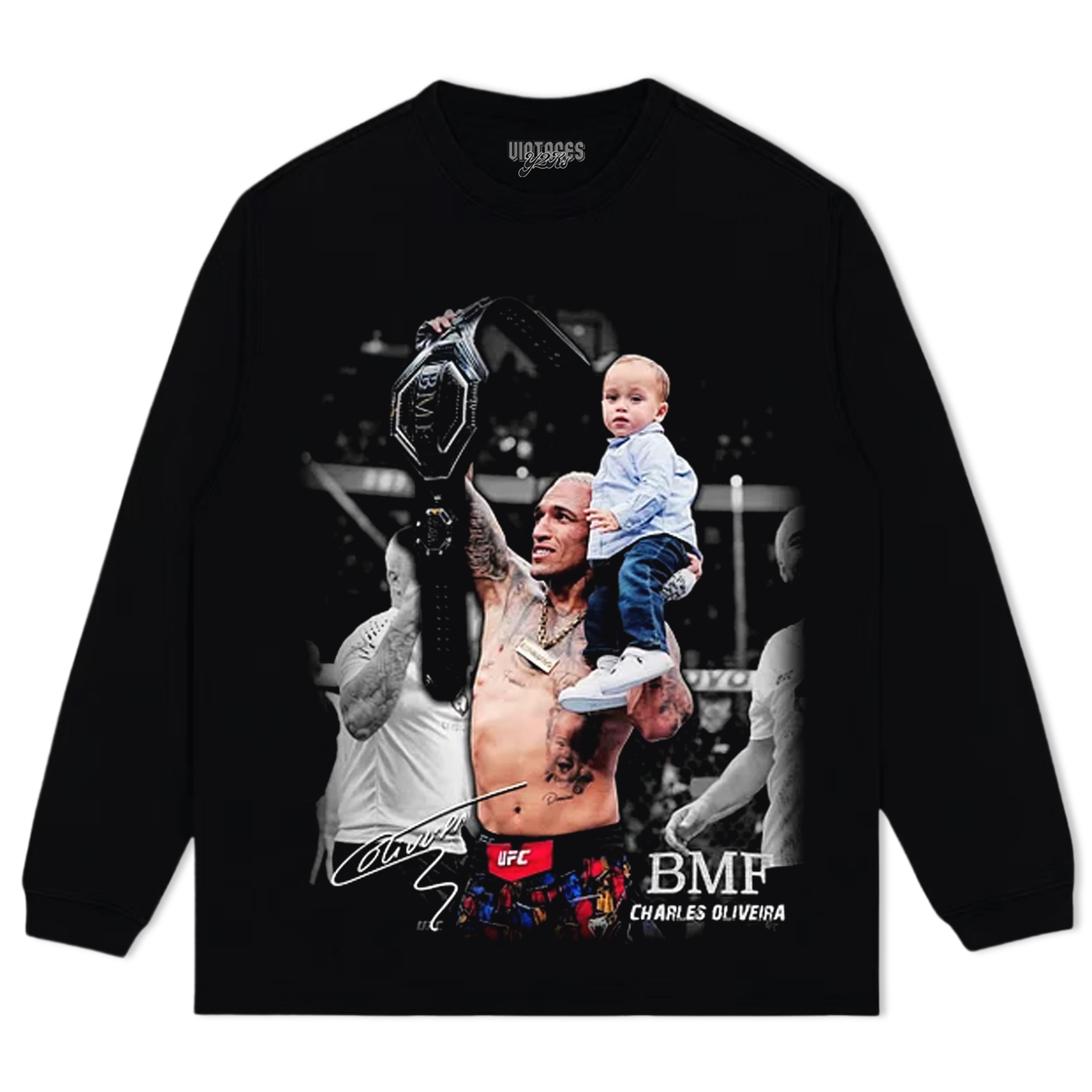CHARLES OLIVEIRA BMF CHAMPION TEE & LS & HOODIE