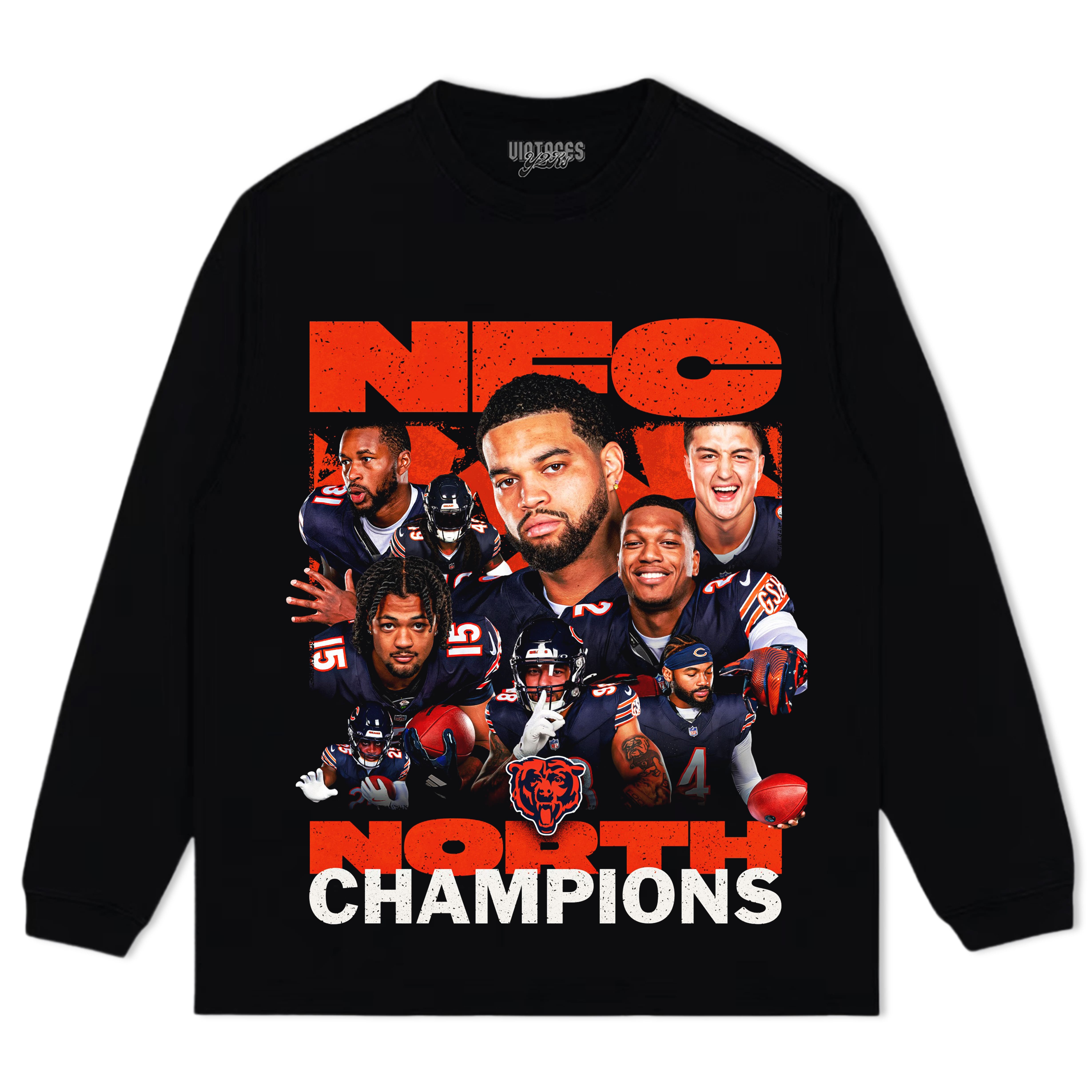 CHICAGO BEARS 2025 NFC NORTH CHAMPIONS TEE & LS & HOODIE