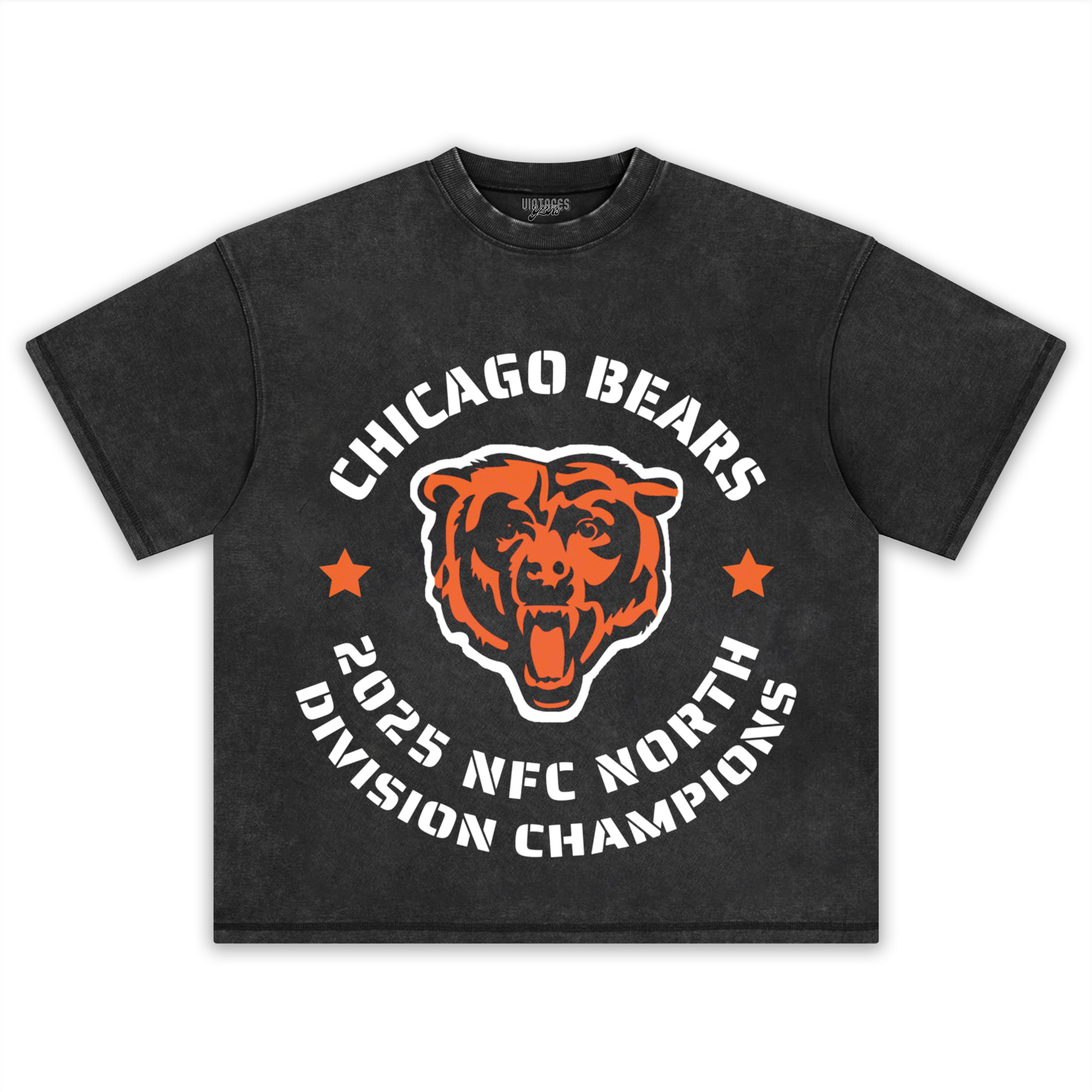 CHICAGO BEARS 2025 NFC NORTH DIVISION CHAMPIONS TEE & LS & HOODIE