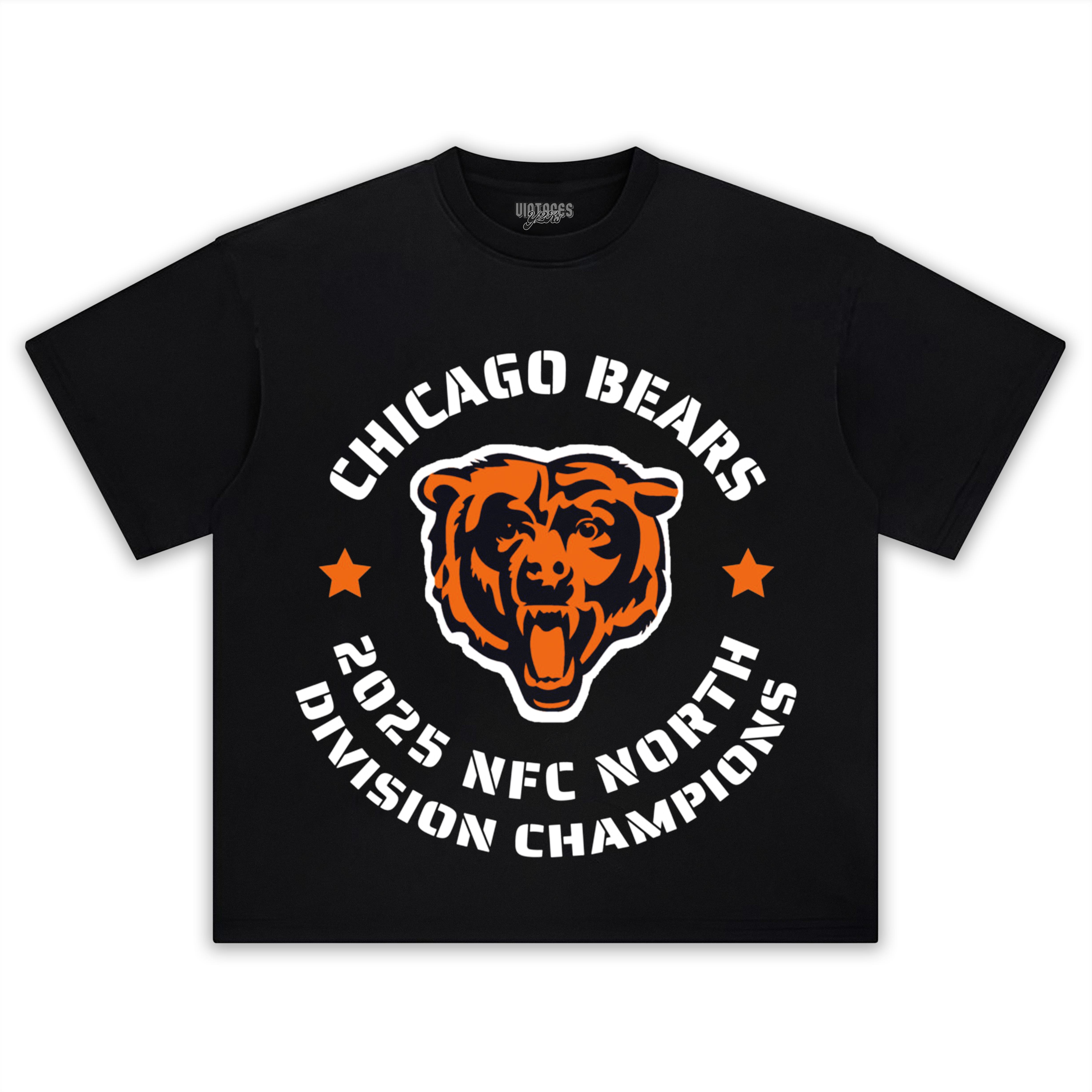 CHICAGO BEARS 2025 NFC NORTH DIVISION CHAMPIONS TEE & LS & HOODIE