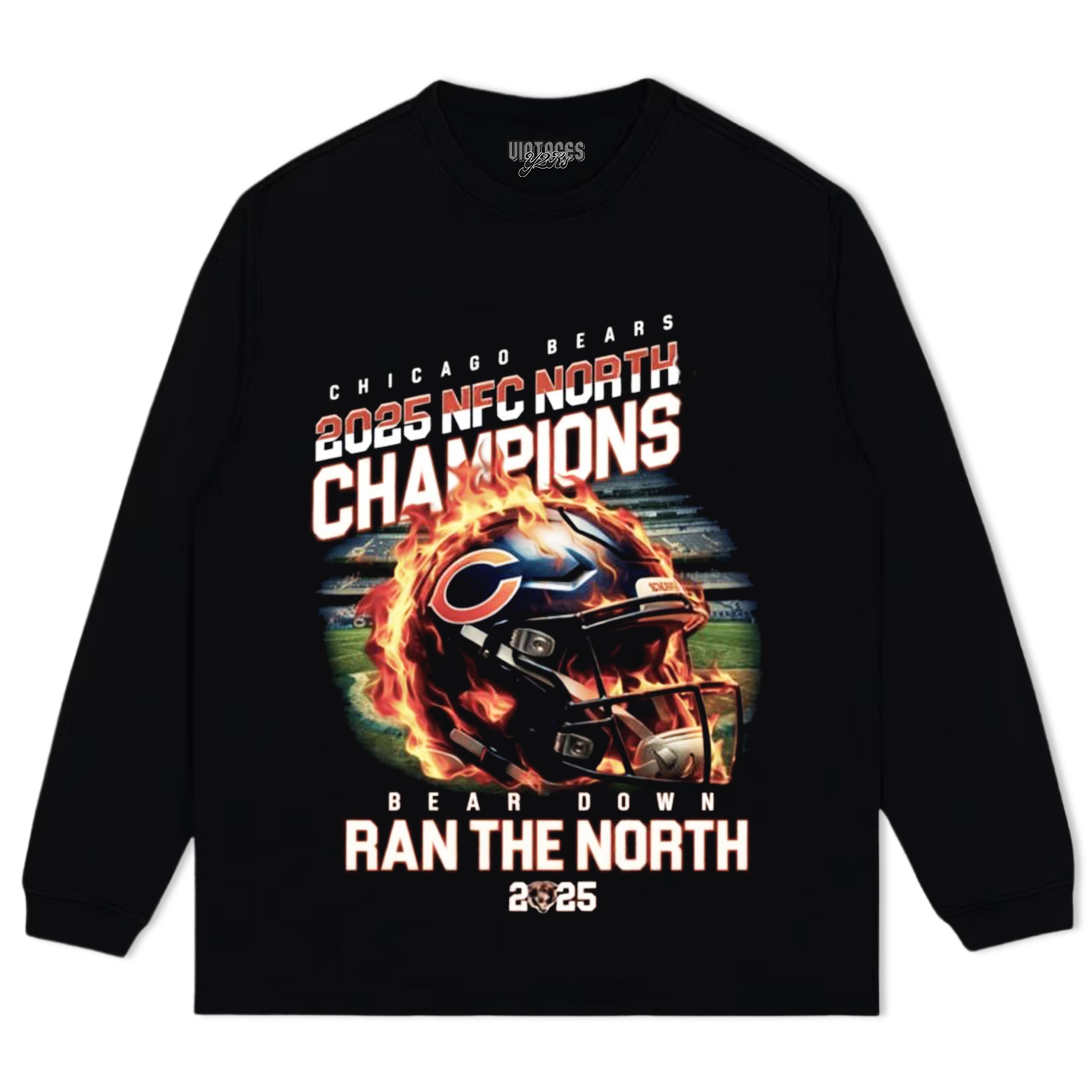 CHICAGO BEARS 2025 NFC NORTH DIVISION CHAMPIONS V2 TEE & LS & HOODIE