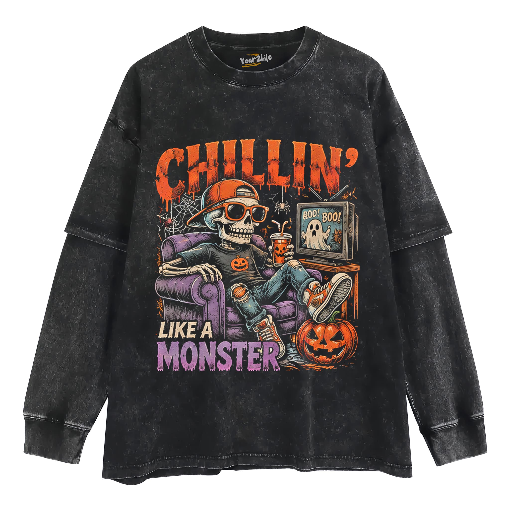 CHILLIN’ LIKE A MONSTER TANK TOP & TEE & LONG SLEEVE & LAYERED LS & HOODIE