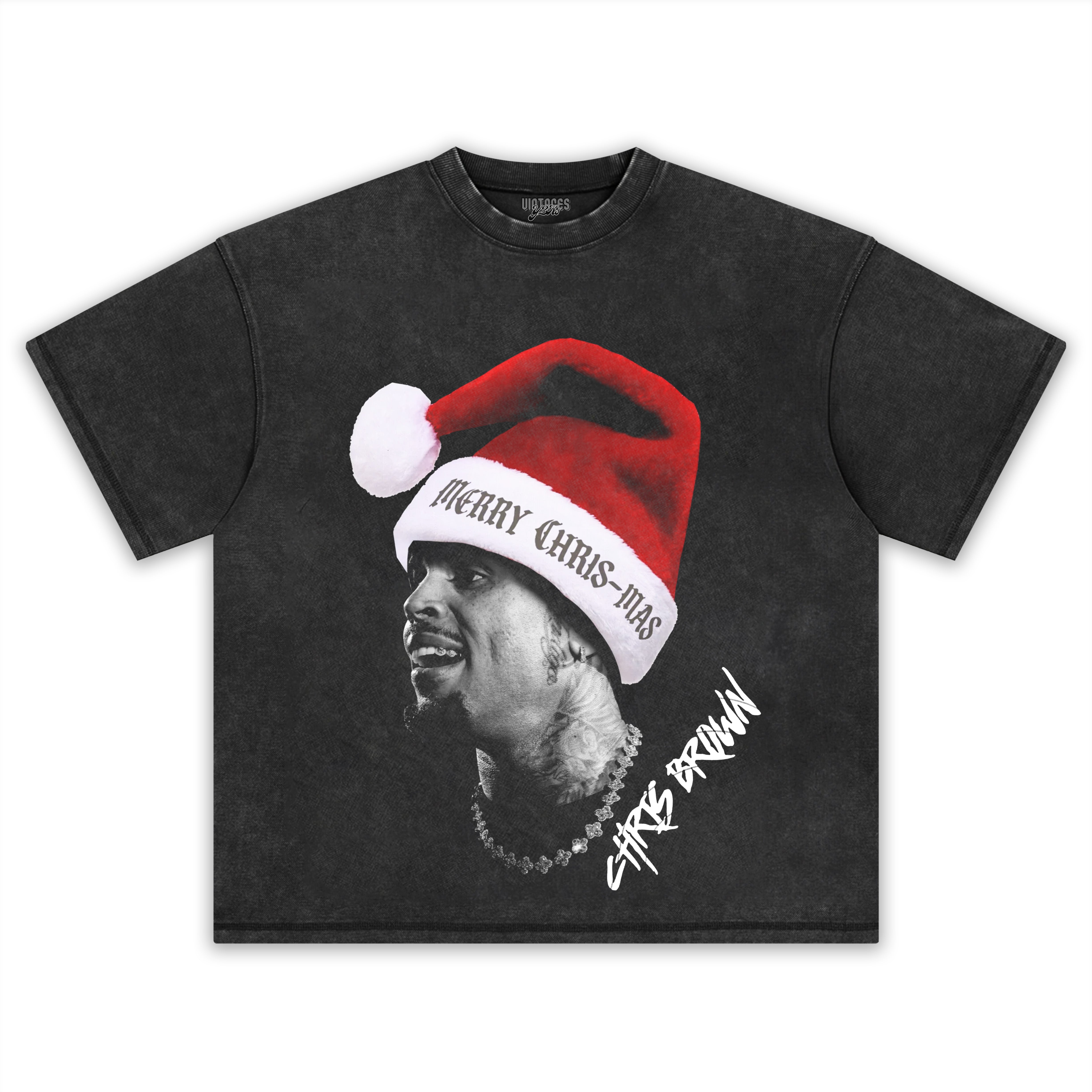 CHRIS BROWN & MERRY CHRIS-MAS BIG HEAD TEE & LS & HOODIE