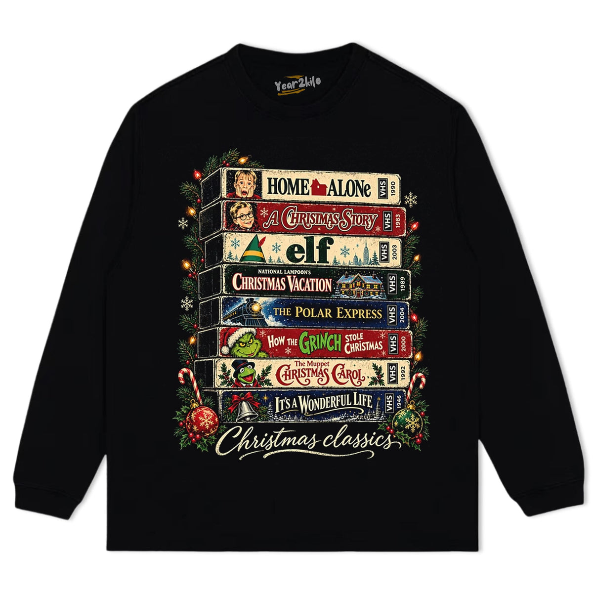 CHRISTMAS MOVIE CLASSICS TANK TOP & TEE & LONG SLEEVE & LAYERED LS & HOODIE