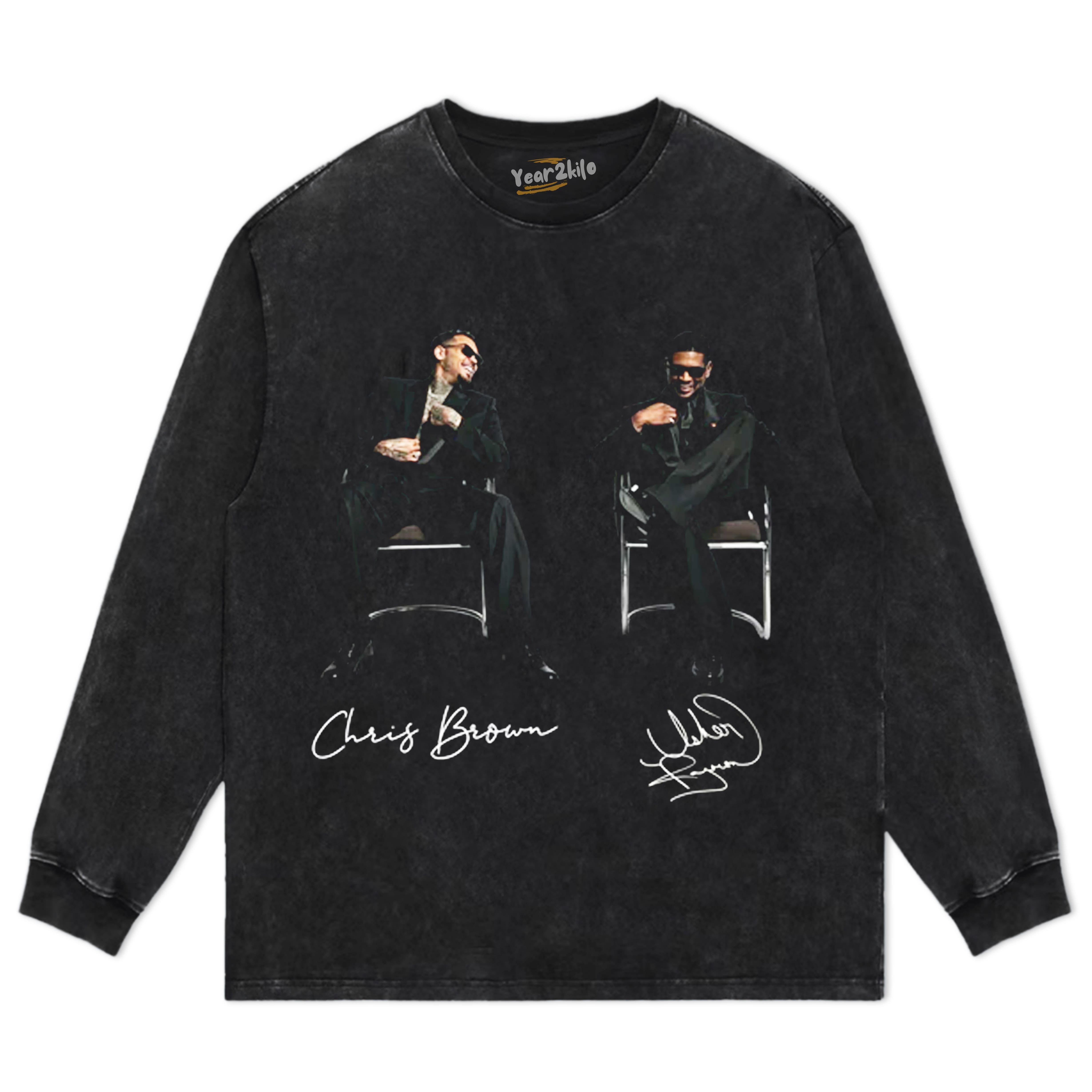 CHRIS BROWN & USHER THE R&B TOUR TANK TOP & TEE & LONG SLEEVE & LAYERED LS & HOODIE