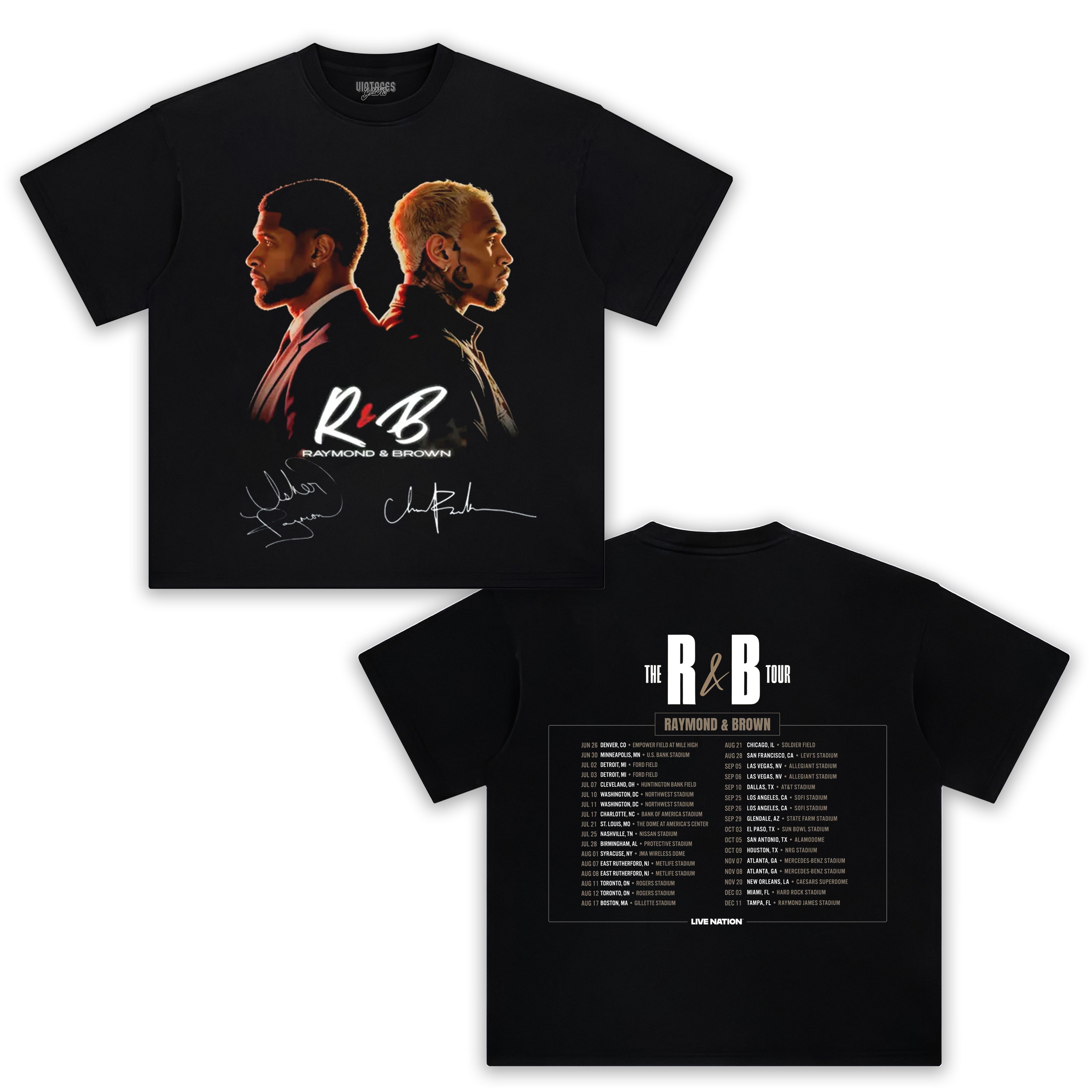 CHRIS BROWN & USHER THE R&B TOUR V2 TANK TOP & TEE
