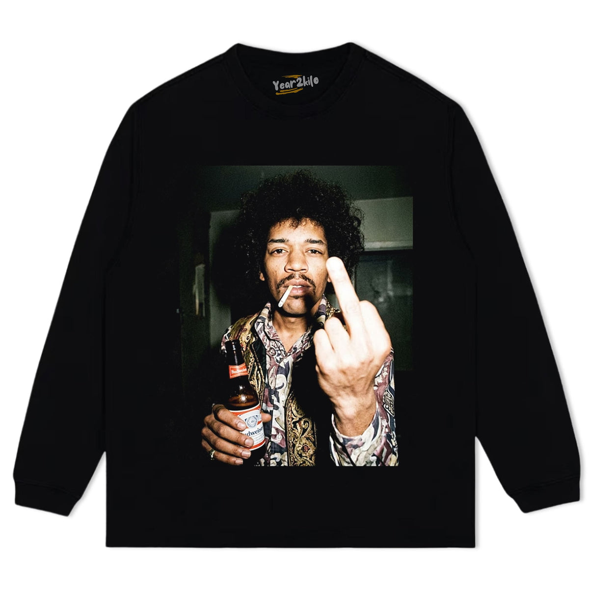 CLASSIC ROCK ICON JIMI HENDRIX GRAPHIC V2 TANK TOP & TEE & LONG SLEEVE & LAYERED LS & HOODIE