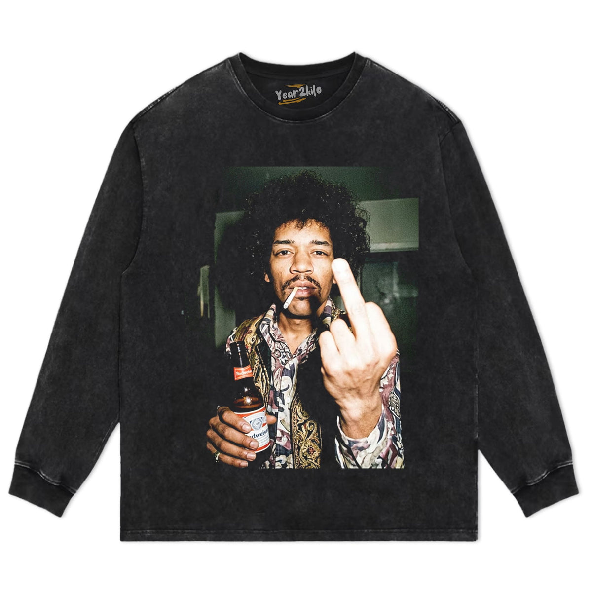 CLASSIC ROCK ICON JIMI HENDRIX GRAPHIC V2 TANK TOP & TEE & LONG SLEEVE & LAYERED LS & HOODIE