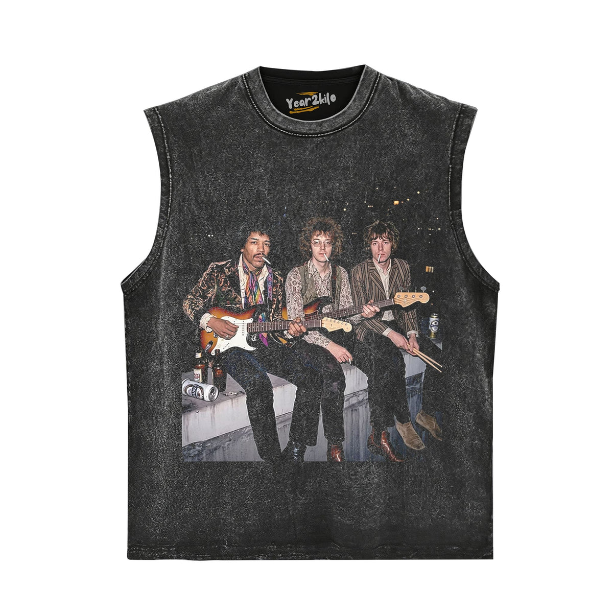 CLASSIC ROCK ICON MITCH MITCHELL & JIMI HENDRIX & NOEL REDDING GRAPHIC TANK TOP & TEE & LONG SLEEVE & LAYERED LS & HOODIE