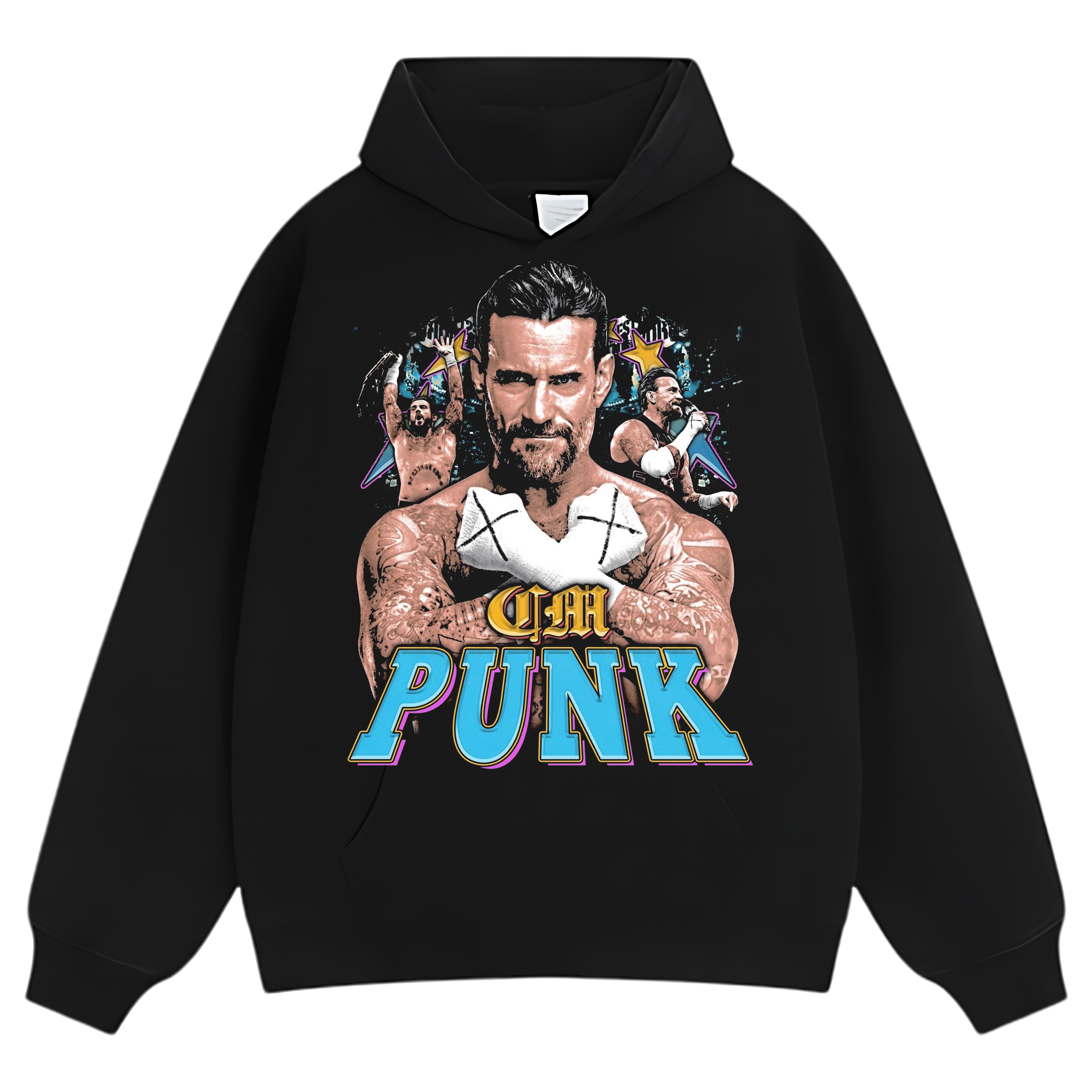 CM PUNK VINTAGE STYLE TEE & LS & HOODIE
