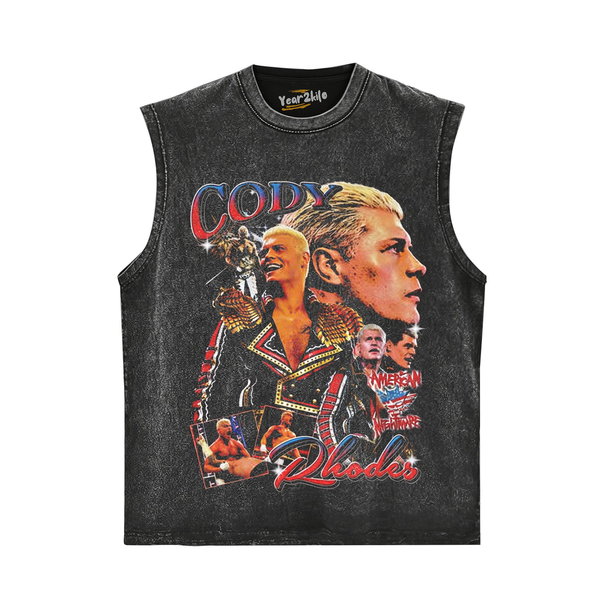 CODY RHODES VINTAGE COLLAGE TANK TOP & TEE & LONG SLEEVE & LAYERED LS & HOODIE