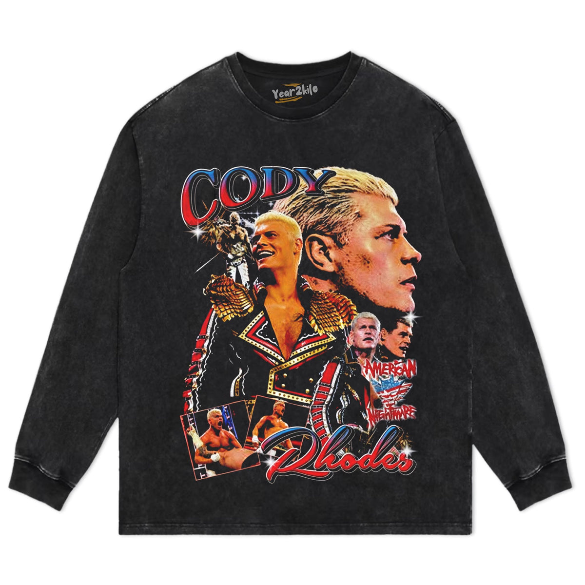CODY RHODES VINTAGE COLLAGE TANK TOP & TEE & LONG SLEEVE & LAYERED LS & HOODIE