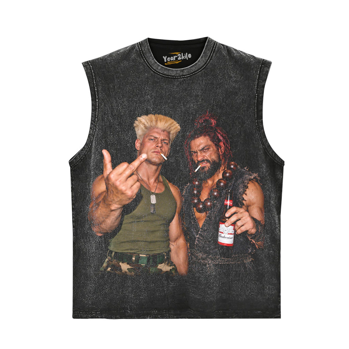 CODY RHODES & ROMAN REIGNS - STREET FIGHTER TANK TOP & TEE & LONG SLEEVE & LAYERED LS & HOODIE