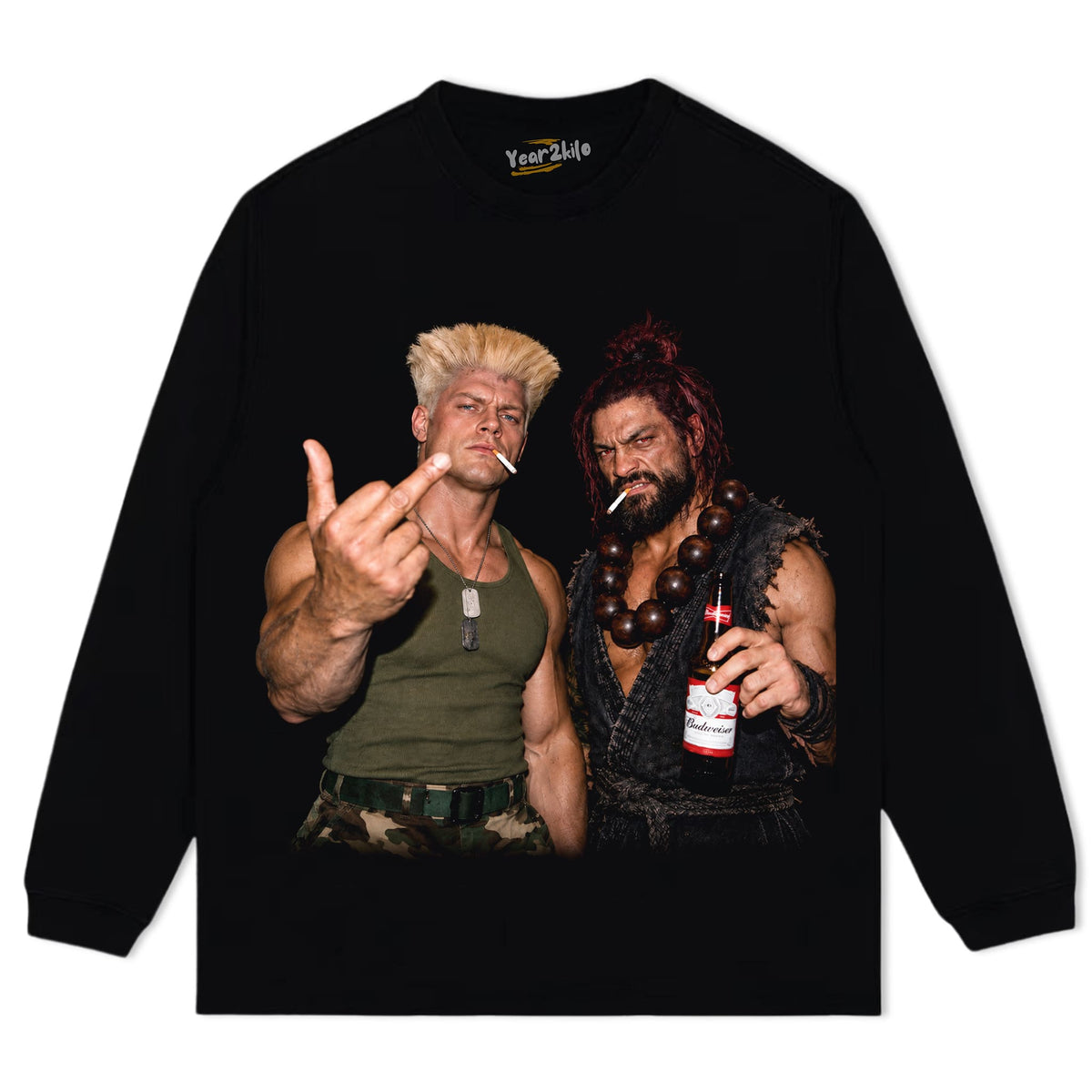 CODY RHODES & ROMAN REIGNS - STREET FIGHTER TANK TOP & TEE & LONG SLEEVE & LAYERED LS & HOODIE