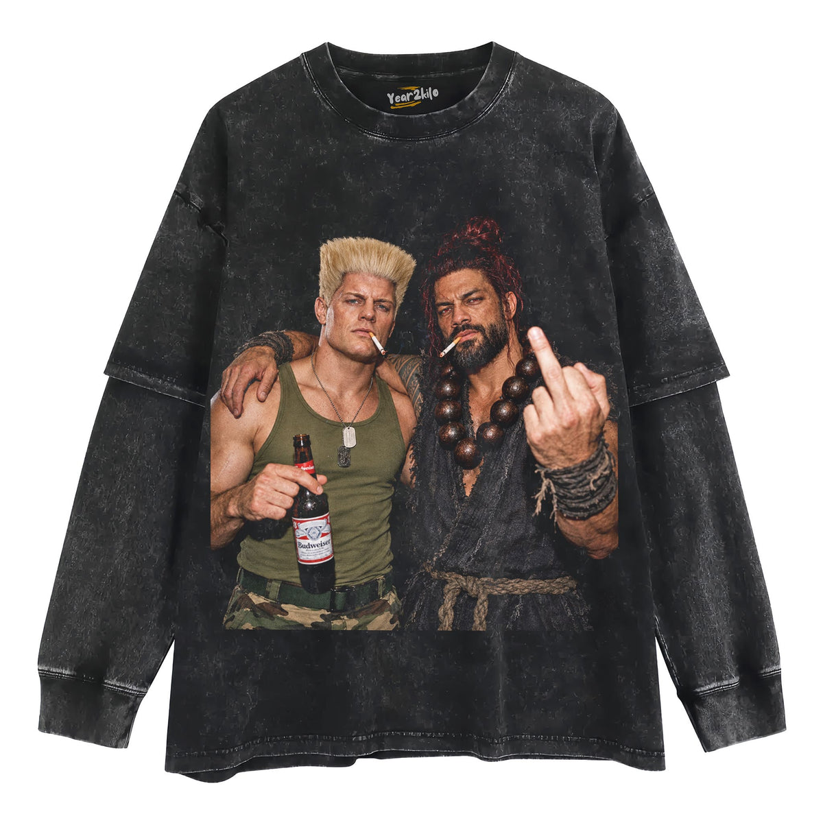 CODY RHODES & ROMAN REIGNS - STREET FIGHTER V3 TANK TOP & TEE & LONG SLEEVE & LAYERED LS & HOODIE