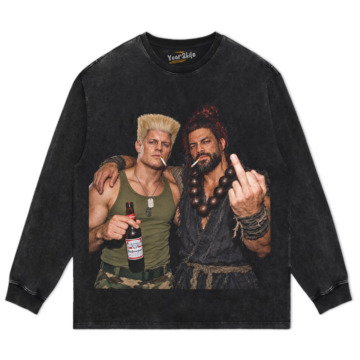 CODY RHODES & ROMAN REIGNS - STREET FIGHTER V3 TANK TOP & TEE & LONG SLEEVE & LAYERED LS & HOODIE