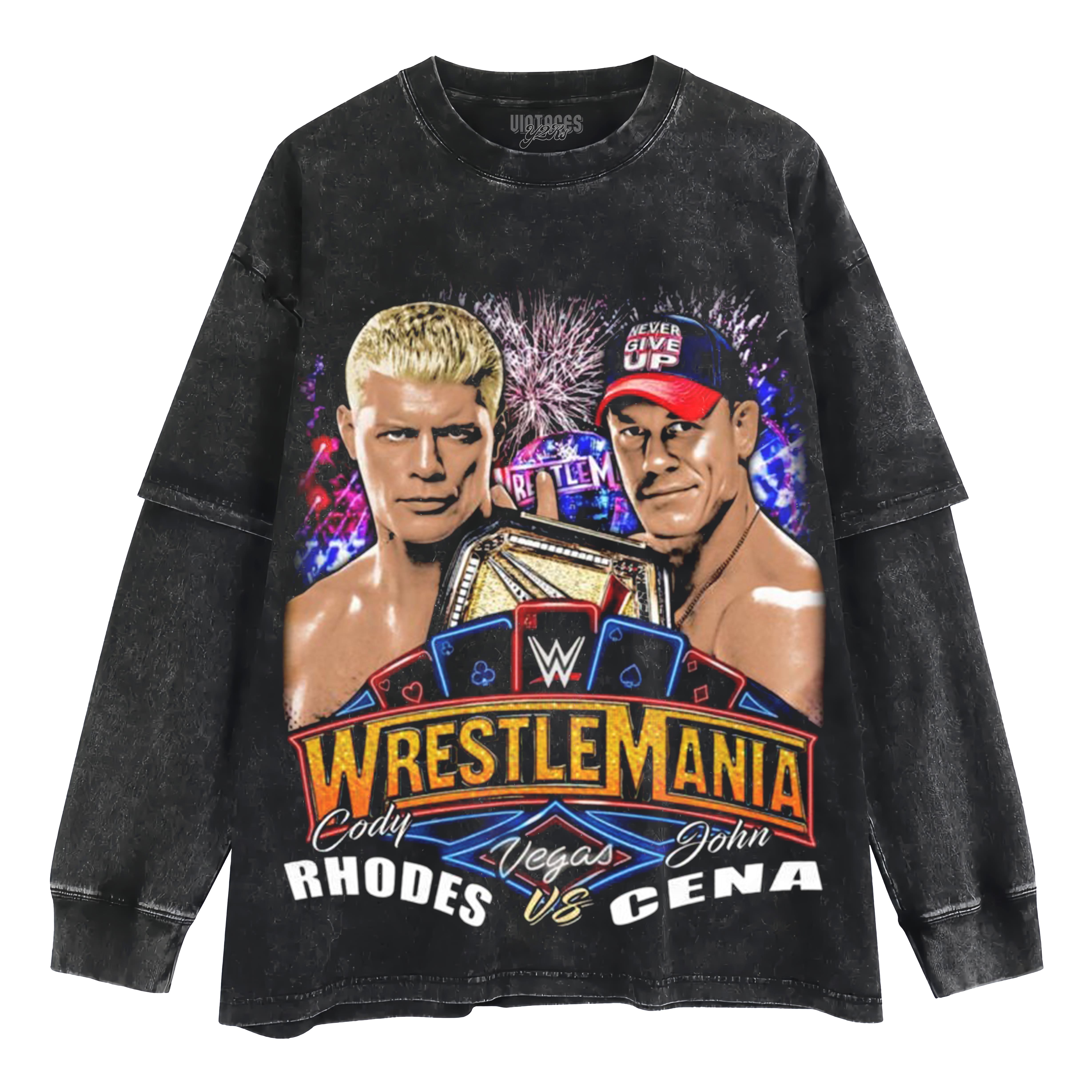 CODY RHODES VS JOHN CENA WRESTLEMANIA 41 LAYERED LONG SLEEVE