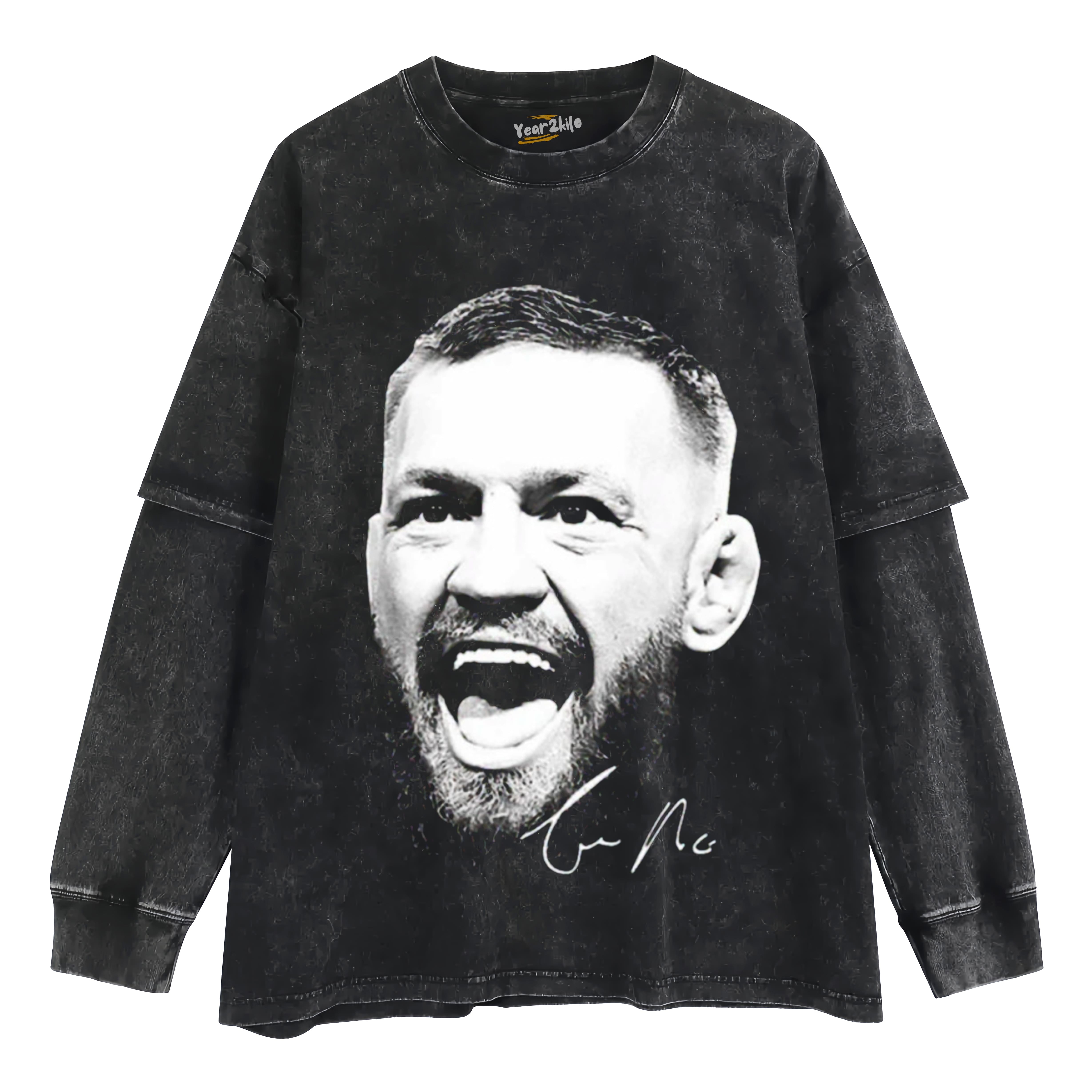 CONOR MCGREGOR BIG FACE TANK TOP & TEE & LONG SLEEVE & LAYERED LS & HOODIE