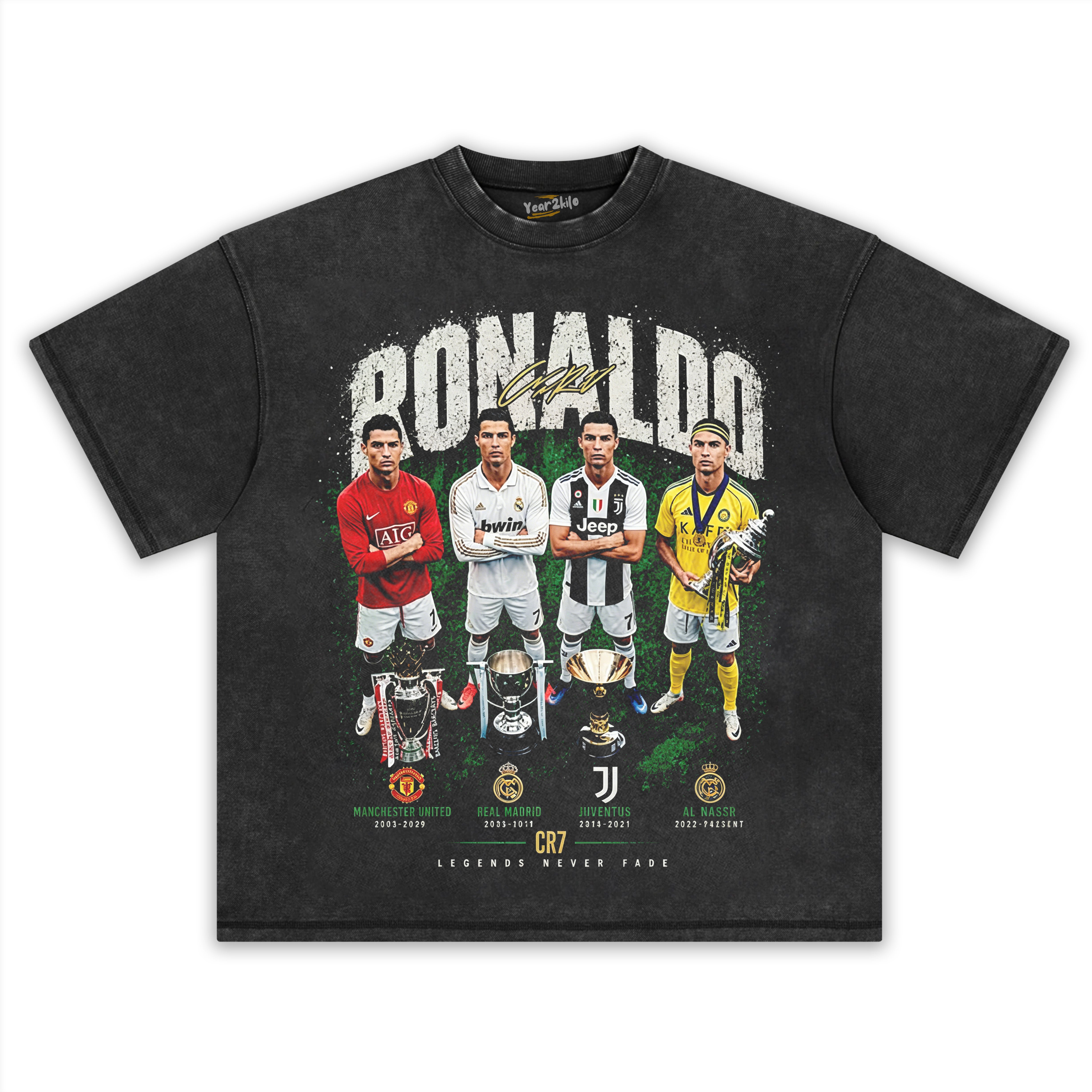 CR7 RONALDO LEGENDS NEVER FADE TANK TOP & TEE & LONG SLEEVE & LAYERED LS & HOODIE