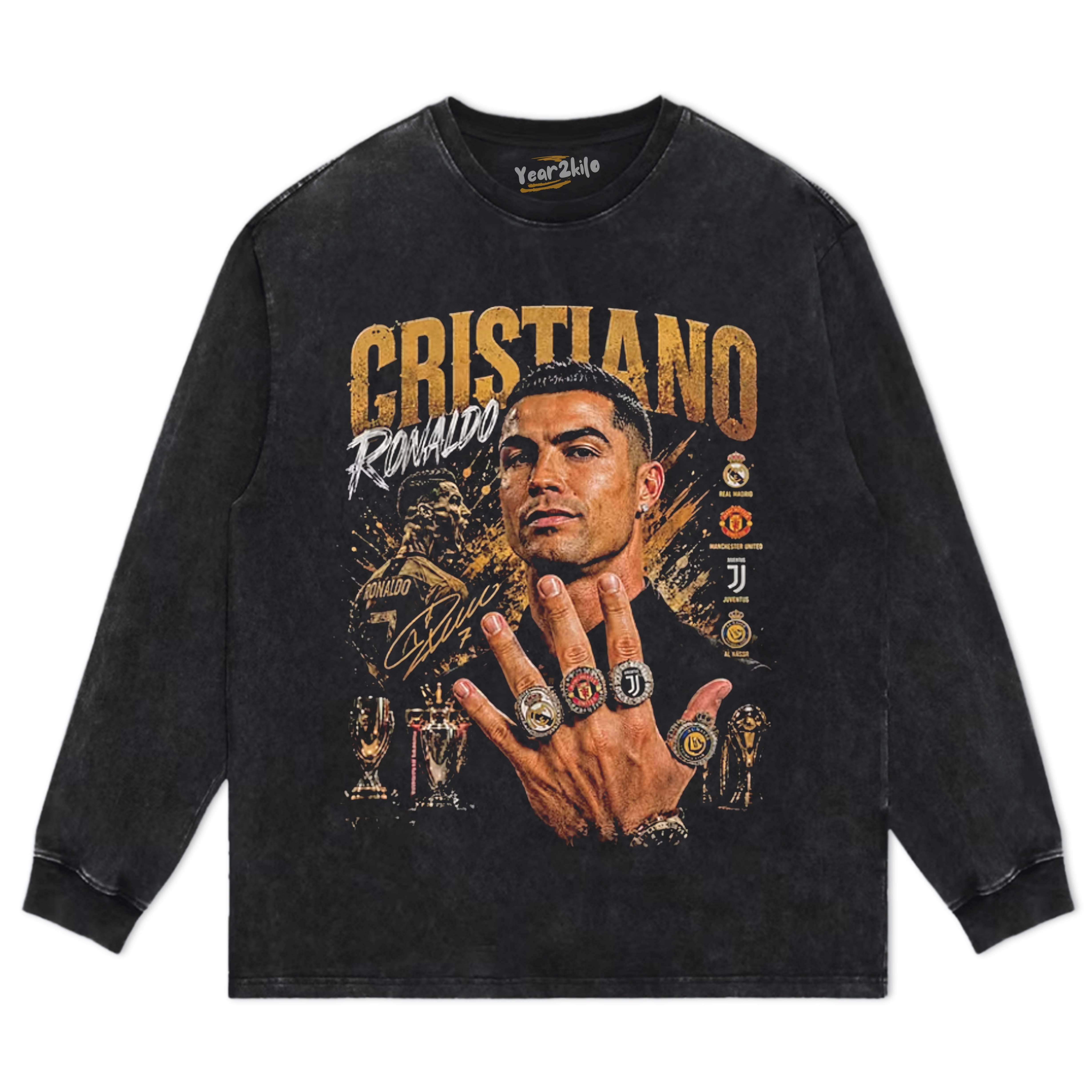 CR7 RONALDO LEGENDS NEVER FADE V2 TANK TOP & TEE & LONG SLEEVE & LAYERED LS & HOODIE