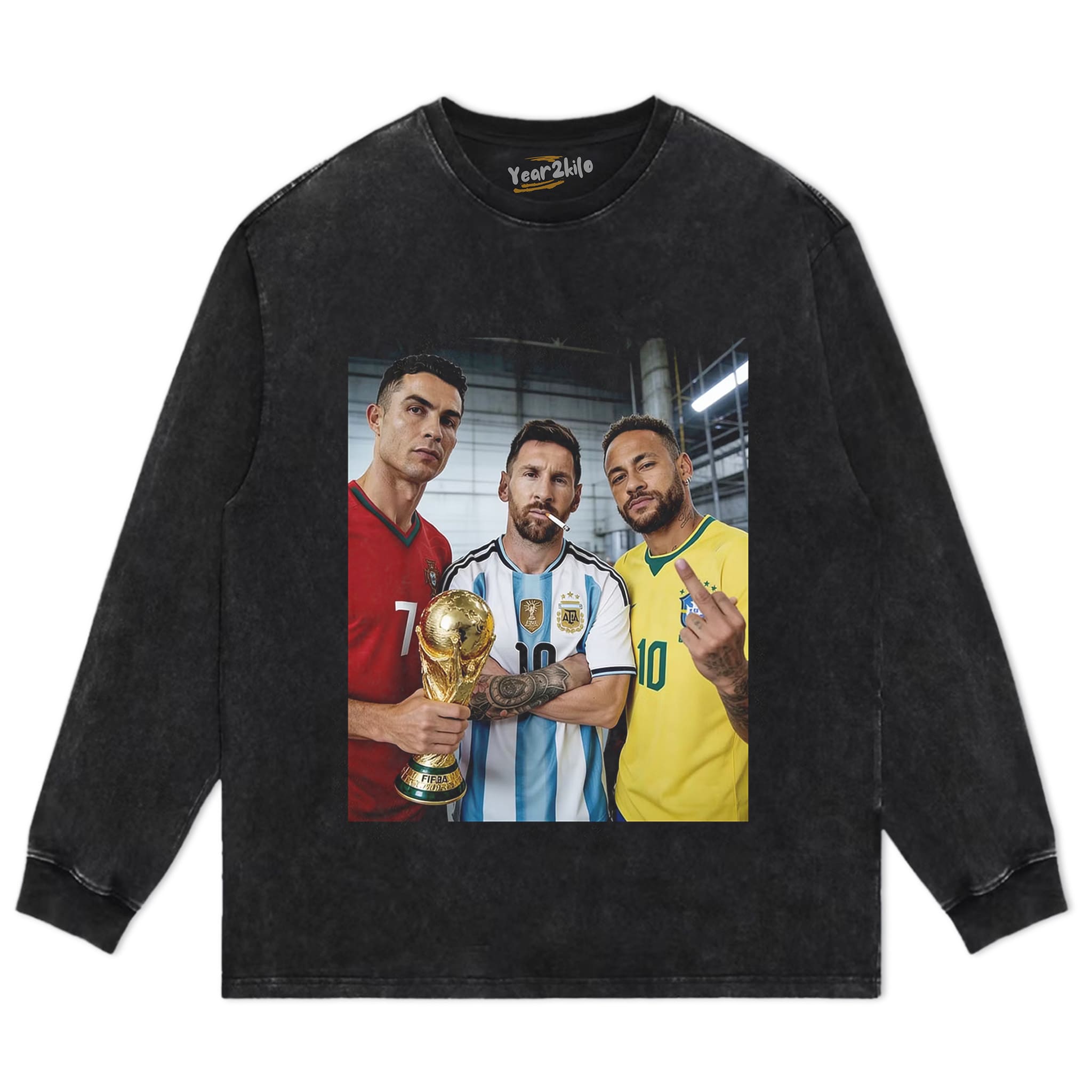 CRISTIANO RONALDO & LIONEL MESSI & NEYMAR JR. TANK TOP & TEE & LONG SLEEVE & LAYERED LS & HOODIE