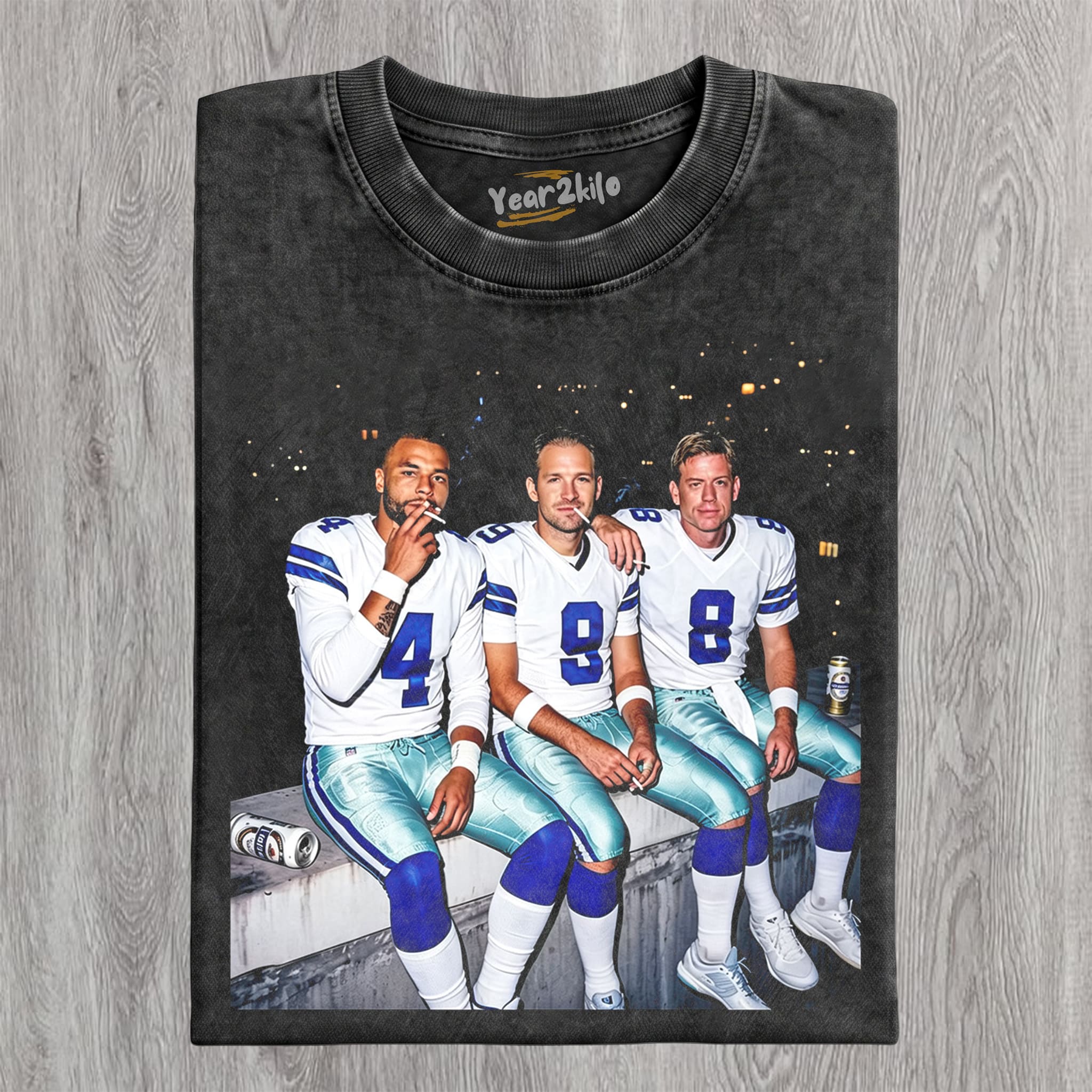 DAK PRESCOTT & TONY ROMO & TROY AIKMAN FOOTBALL TANK TOP & TEE & LONG SLEEVE & LAYERED LS & HOODIE