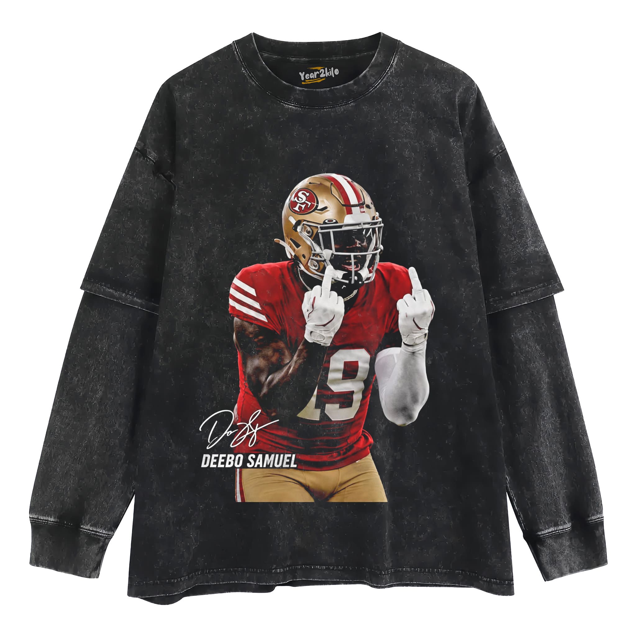 DEEBO SAMUEL - MIDDLE FINGER V3 TANK TOP & TEE & LONG SLEEVE & LAYERED LS & HOODIE