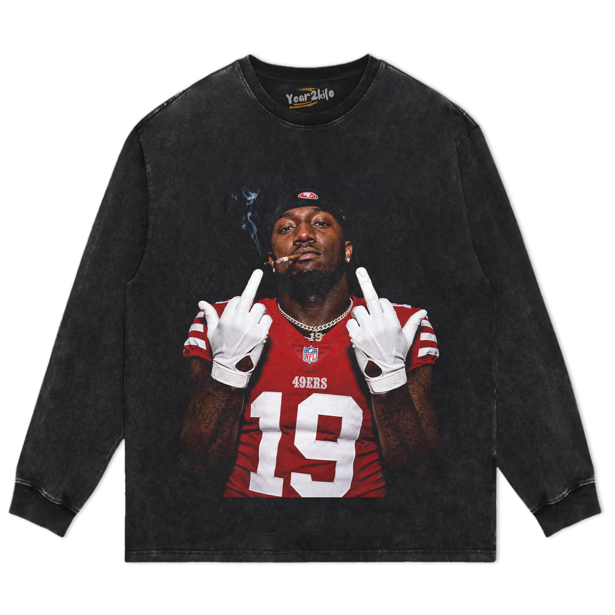 DEEBO SAMUEL - MIDDLE FINGER V4 TANK TOP & TEE & LONG SLEEVE & LAYERED LS & HOODIE