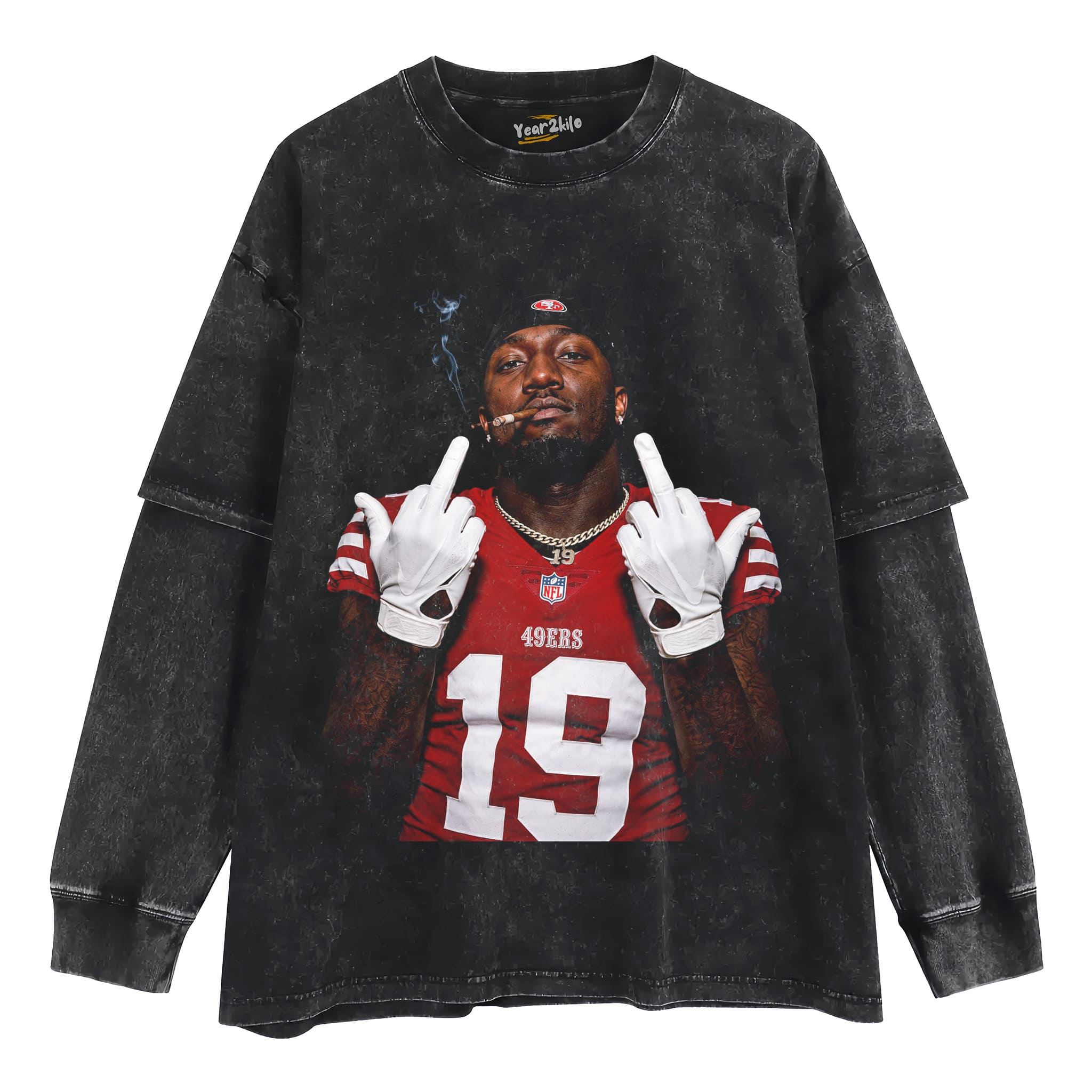 DEEBO SAMUEL - MIDDLE FINGER V4 TANK TOP & TEE & LONG SLEEVE & LAYERED LS & HOODIE