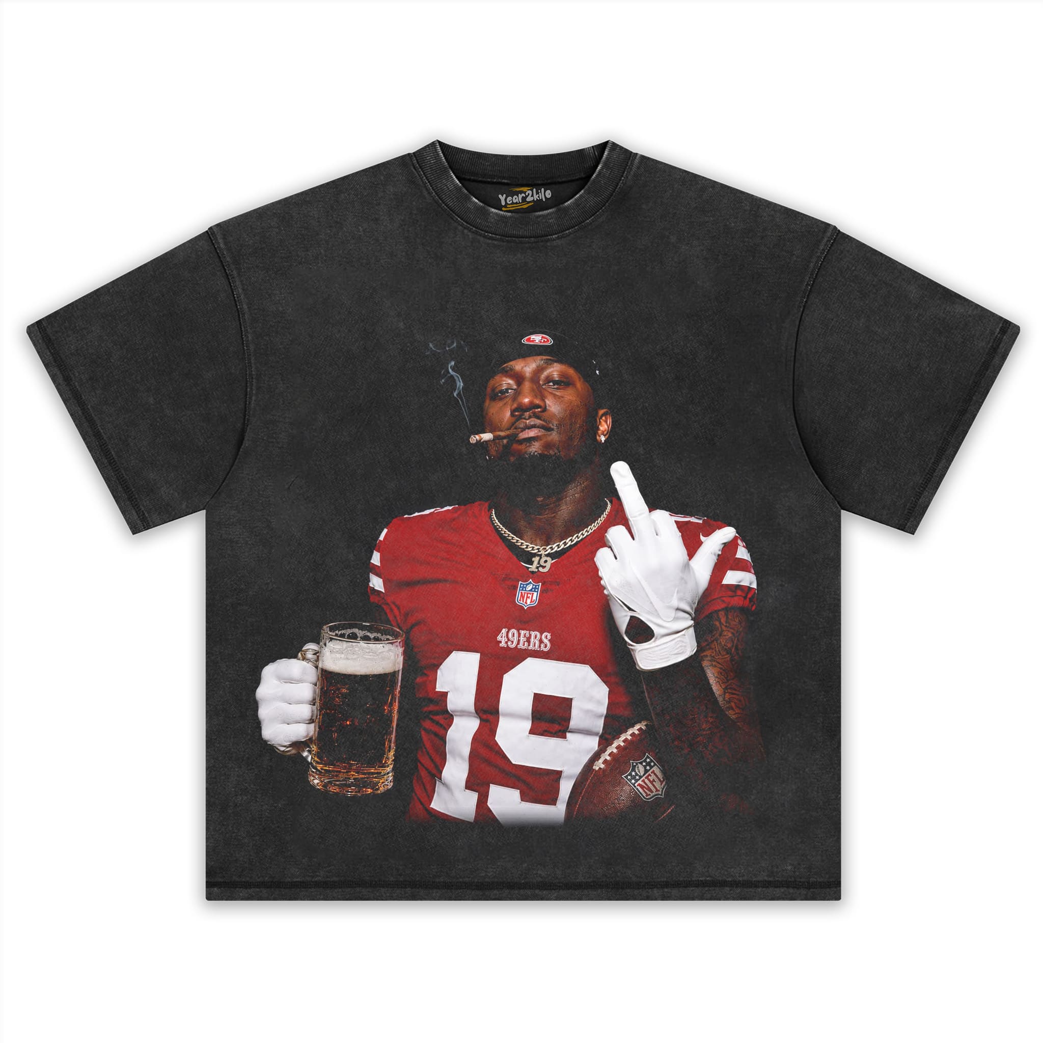 DEEBO SAMUEL - MIDDLE FINGER V5 TANK TOP & TEE & LONG SLEEVE & LAYERED LS & HOODIE