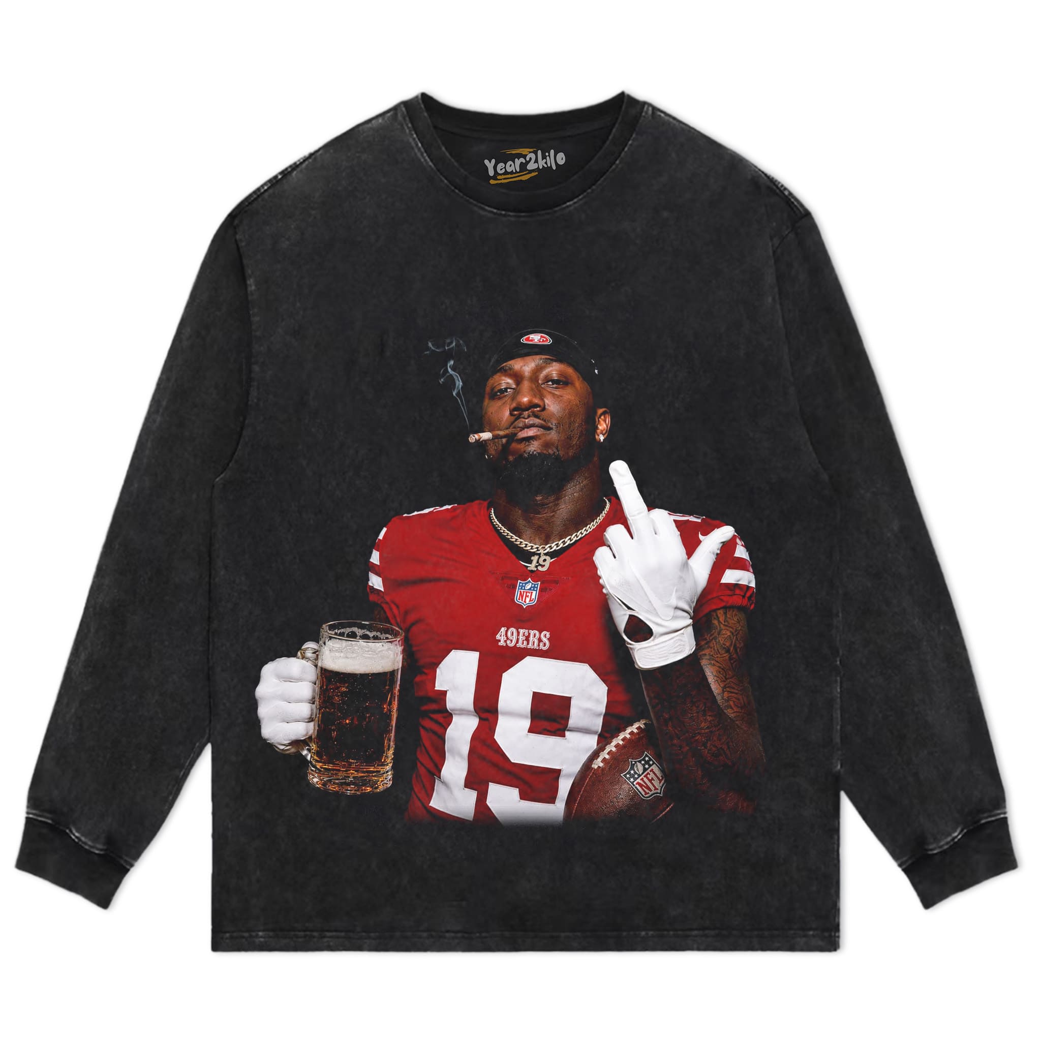 DEEBO SAMUEL - MIDDLE FINGER V5 TANK TOP & TEE & LONG SLEEVE & LAYERED LS & HOODIE