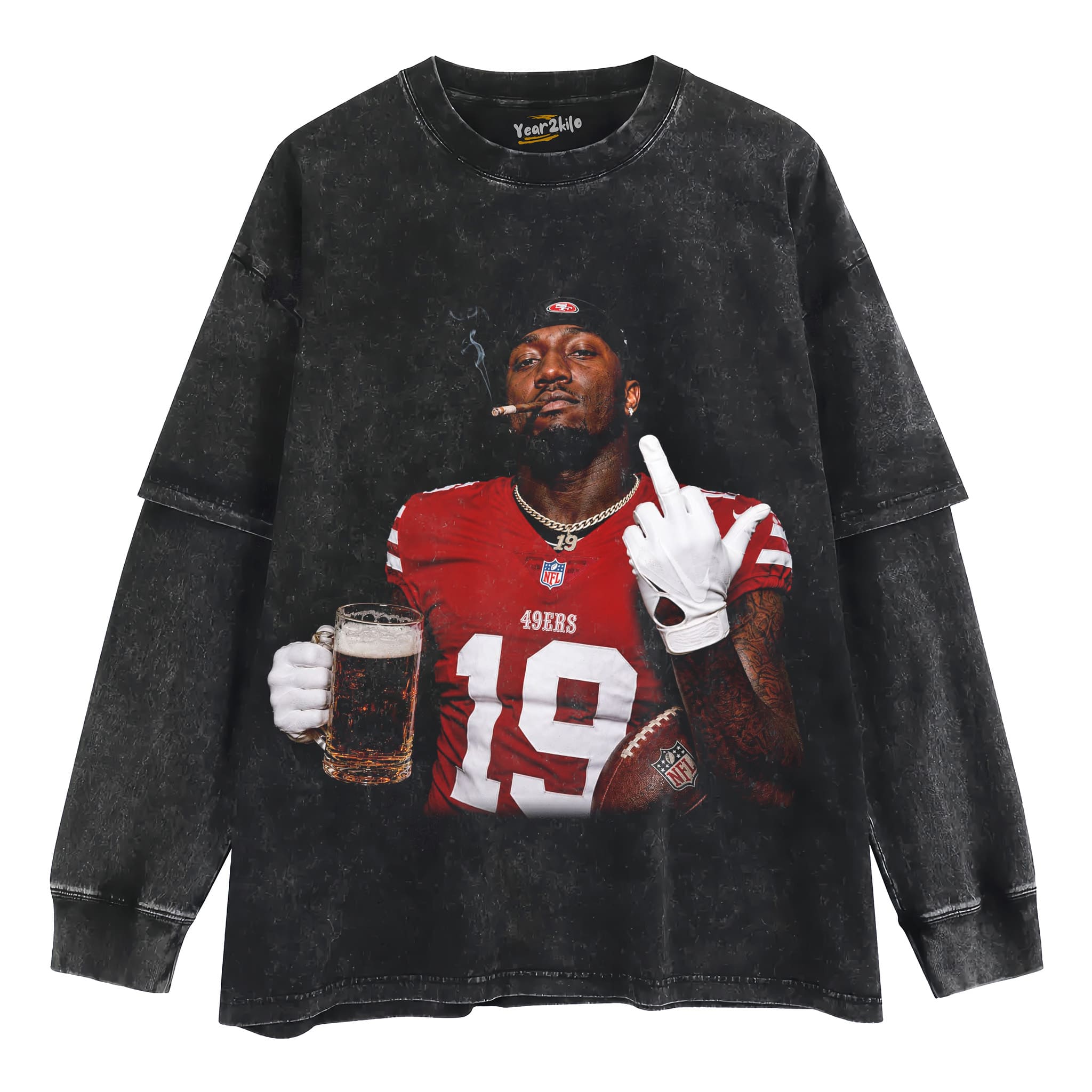DEEBO SAMUEL - MIDDLE FINGER V5 TANK TOP & TEE & LONG SLEEVE & LAYERED LS & HOODIE