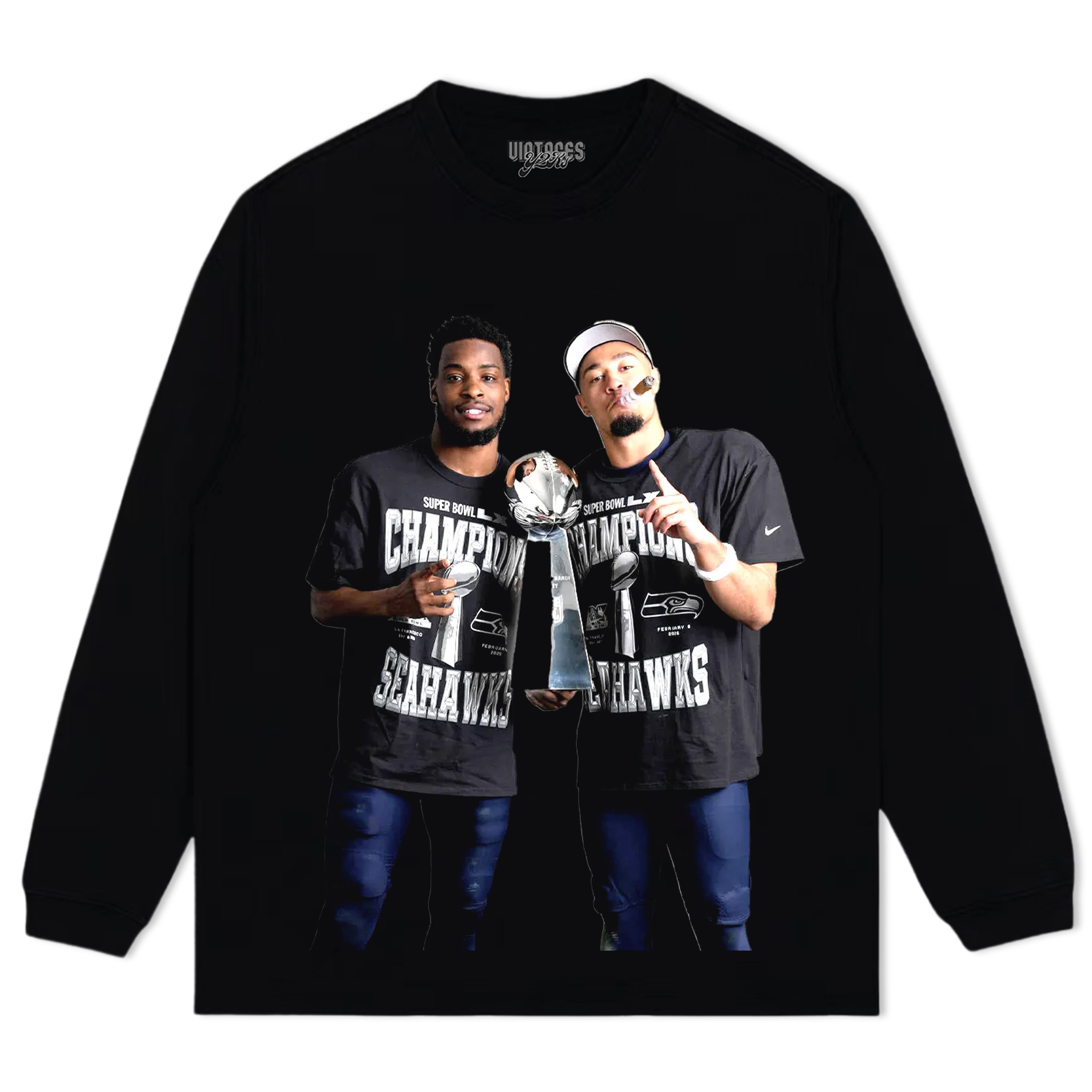 DEVON WITHERSPOON & JAXON SMITH-NJIGBA - SUPER BOWL LX CHAMPION TEE & LS & HOODIE