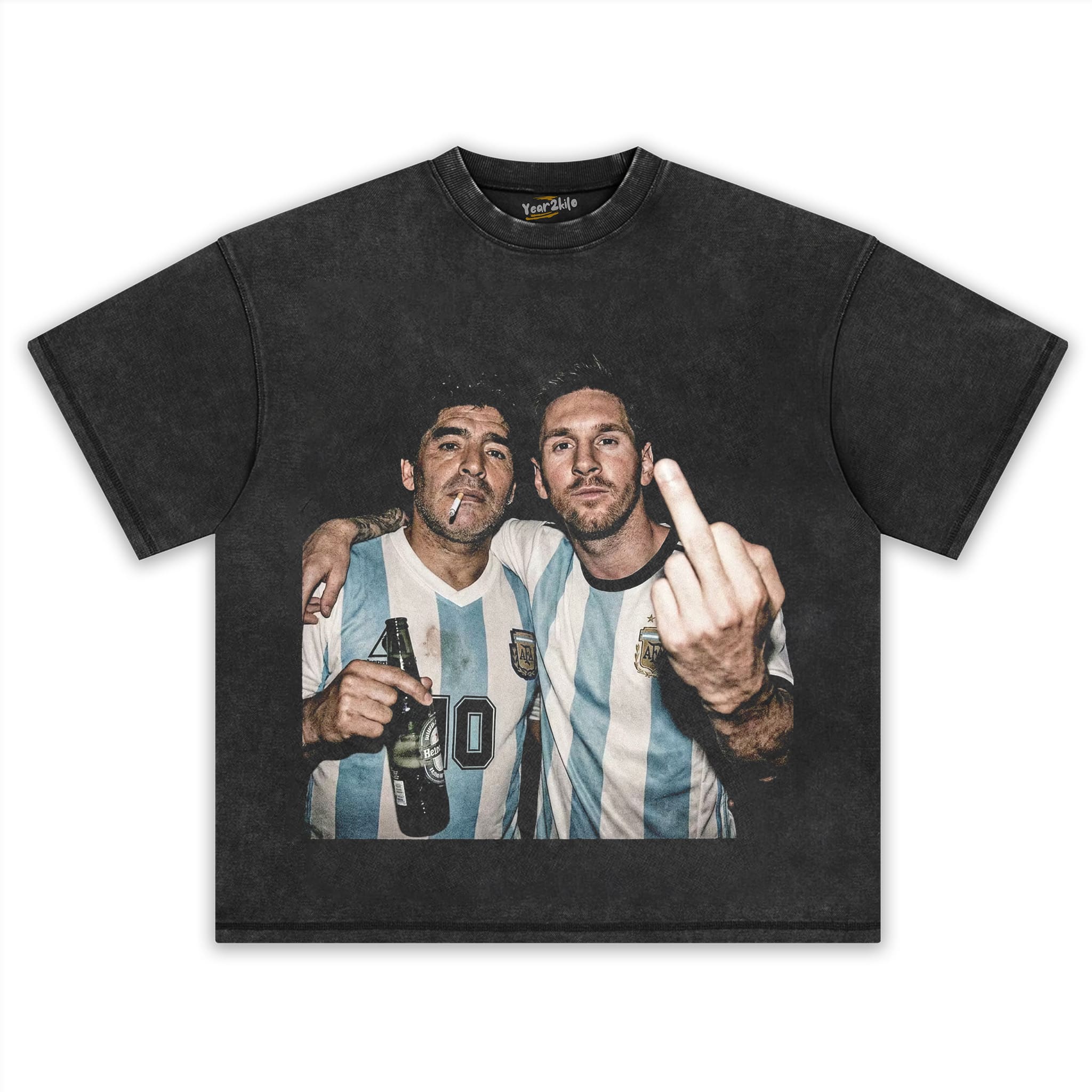 DIEGO MARADONA & MESSI ARGENTINA LEGENDS TANK TOP & TEE & LONG SLEEVE & LAYERED LS & HOODIE