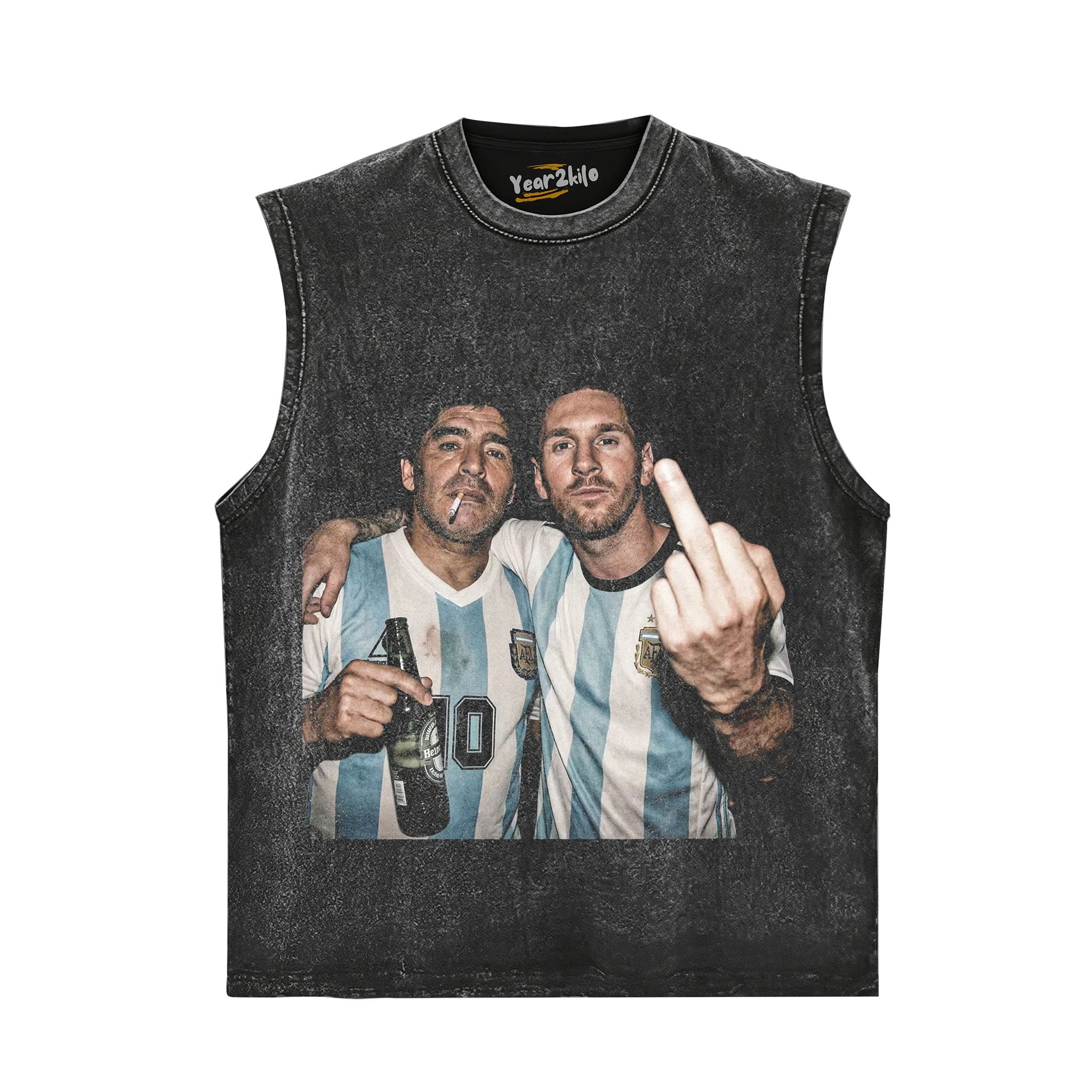 DIEGO MARADONA & MESSI ARGENTINA LEGENDS TANK TOP & TEE & LONG SLEEVE & LAYERED LS & HOODIE
