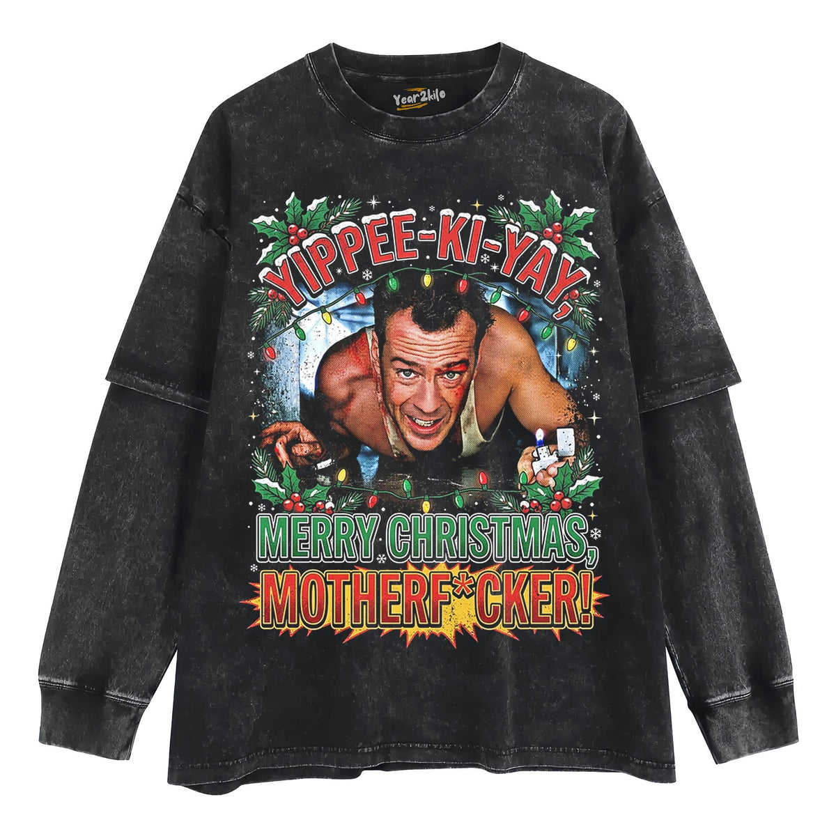 DIE HARD YIPPEE KI YAY CHRISTMA TANK TOP & TEE & LONG SLEEVE & LAYERED LS & HOODIE