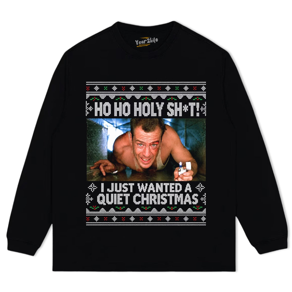 DIE HARD YIPPEE KI YAY CHRISTMA V2 TANK TOP & TEE & LONG SLEEVE & LAYERED LS & HOODIE